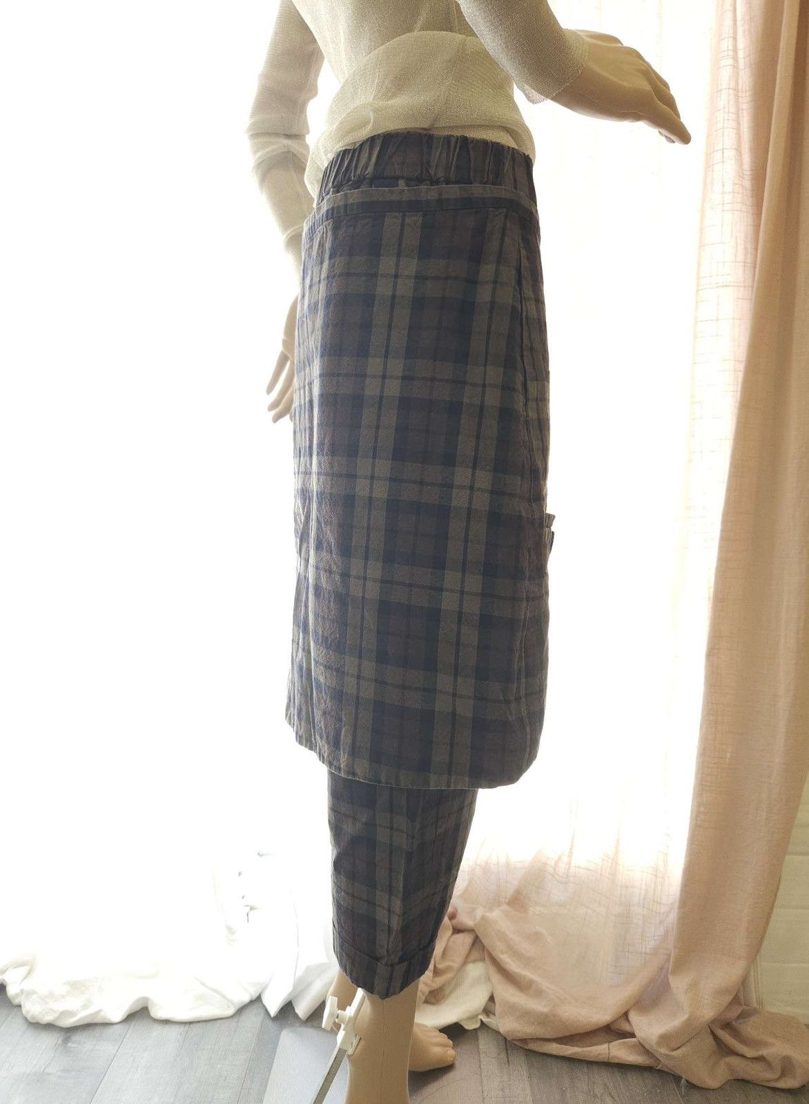 Vintage Rare Vintage Tie Wrap Skirt Cropped Pants Set By Whiplë Size 29" - 6 Thumbnail