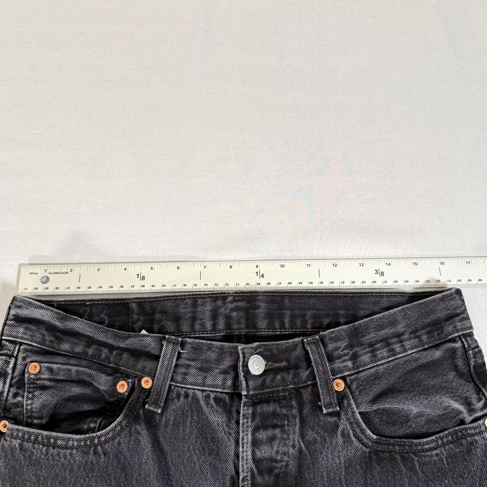 Levi's Levi's Jeans Mens 33x30 Black 501 Straight Fit Distressed Denim Pants Y2K Size US 33 - 7 Thumbnail