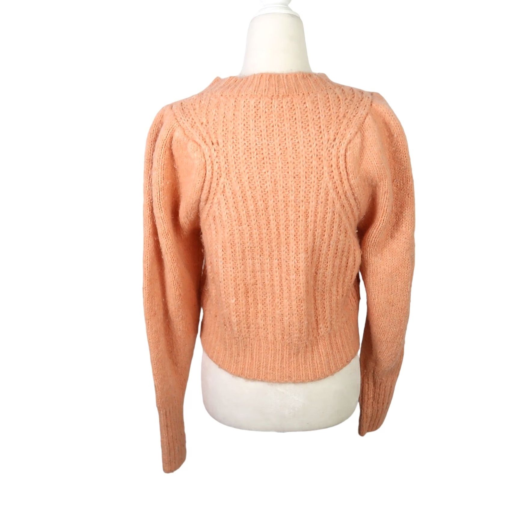 Topshop VINTAGE Topshop orange wool blend knit sweater XS Women Long Sleeve Pullover Casual Size XS / US 0-2 / IT 36-38 - 4 Thumbnail
