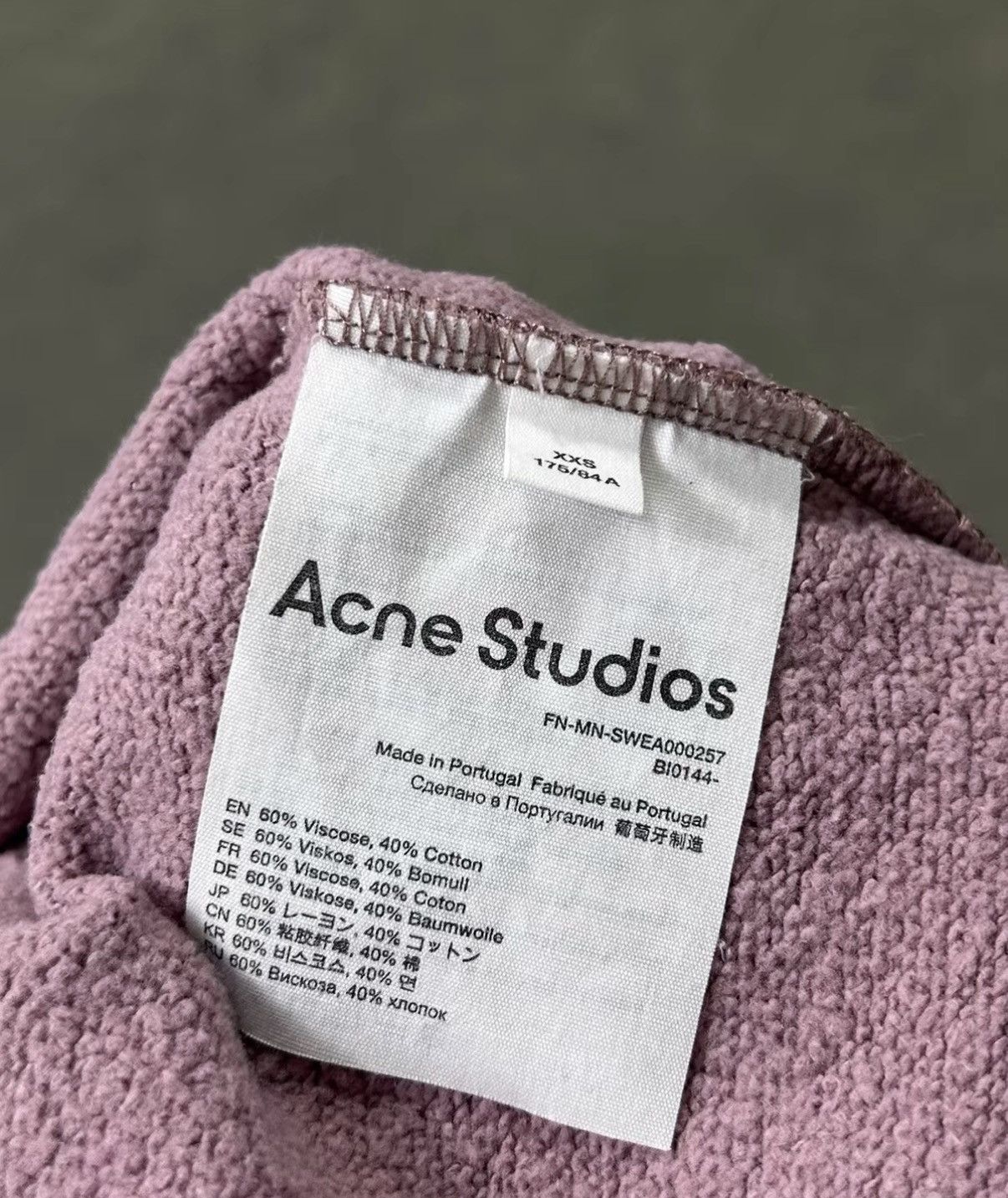 Acne Studios Acne Studios Lilac Sweatshirt with Neck Logo J16 Size US XXS / EU 40 - 5 Thumbnail