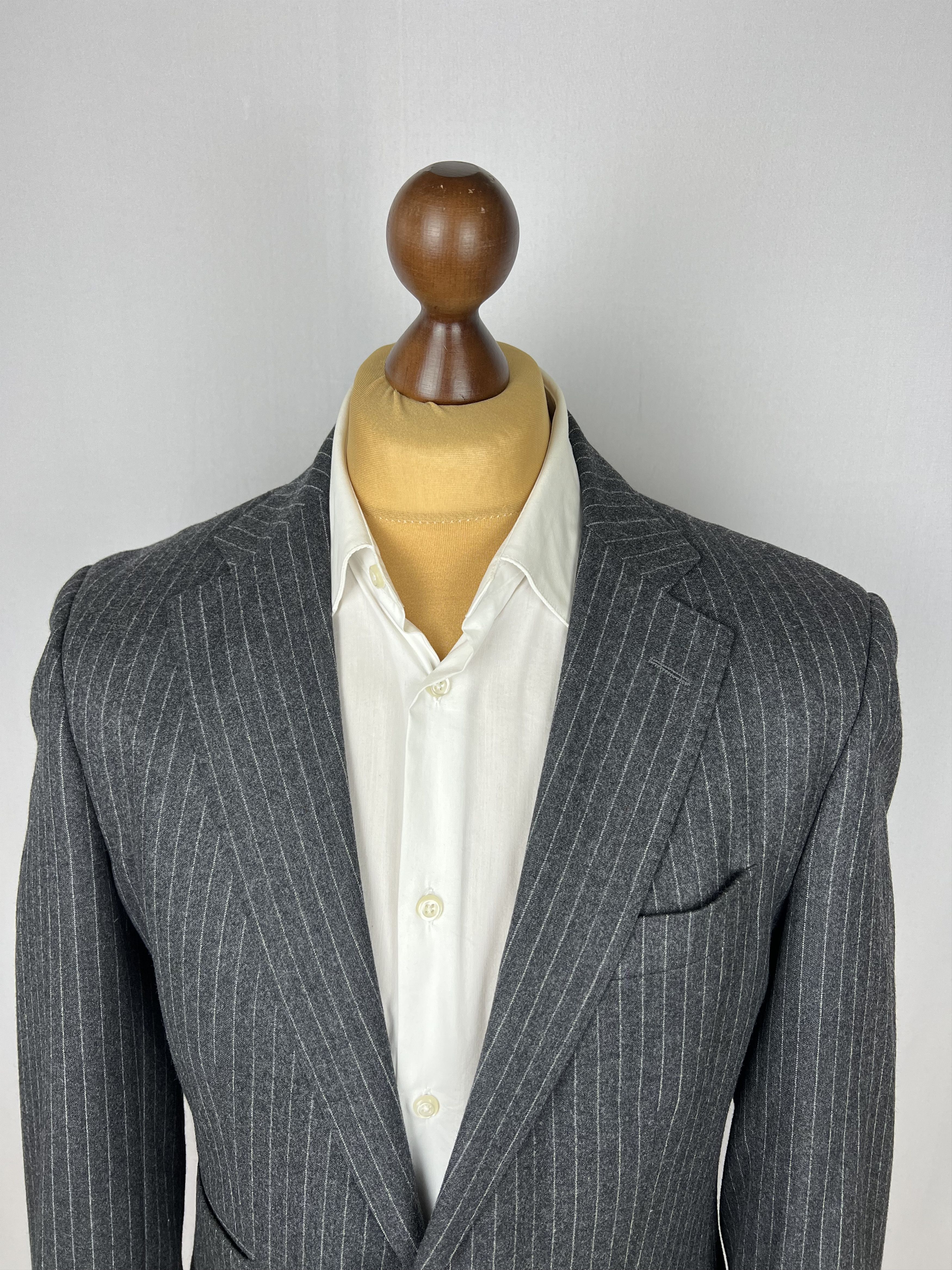 Hackett London Striped Soft 100% Wool "Chelsea" Sport Coat Size 40L - 4 Thumbnail
