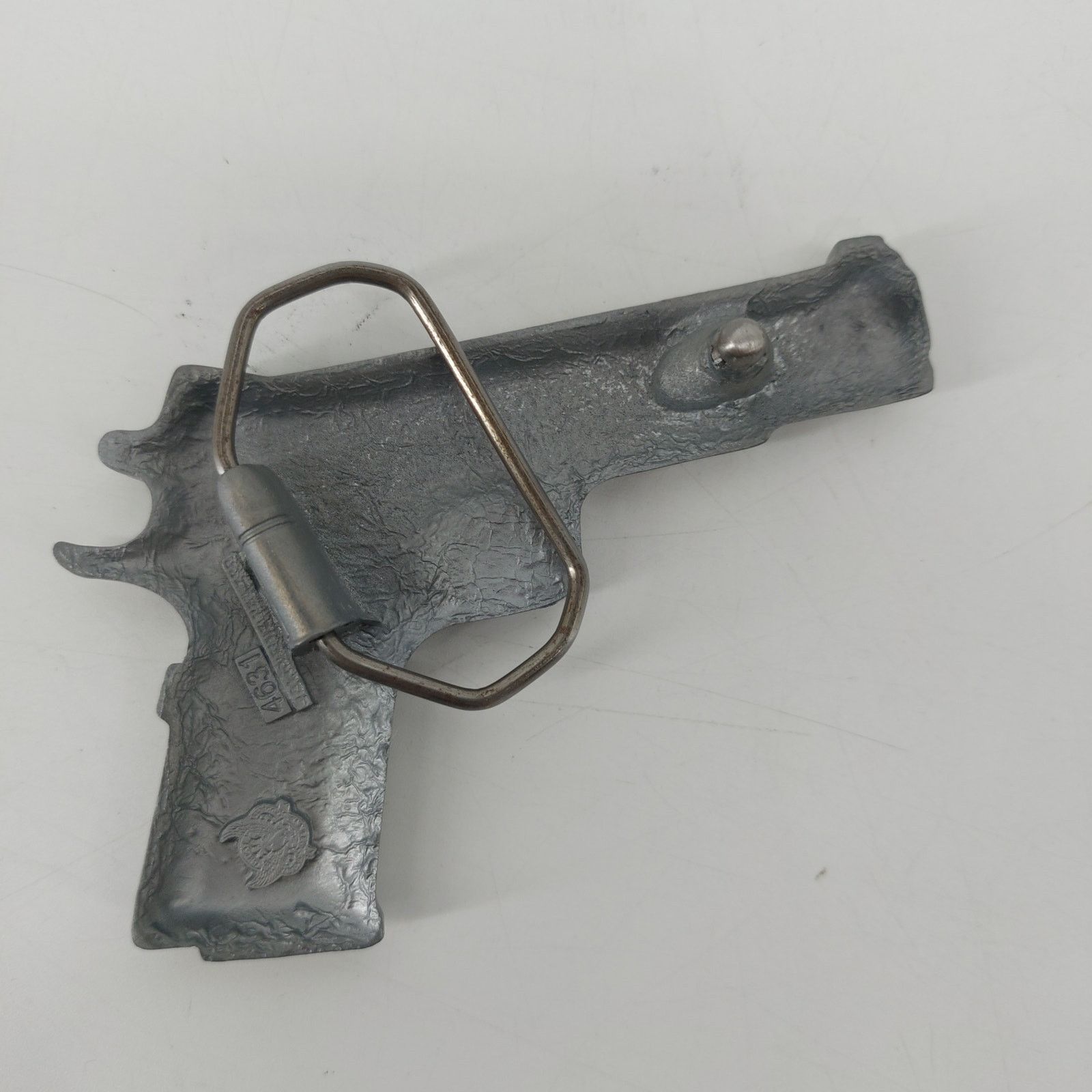 Vintage Gun Belt Buckle Rifle Pistol Belt Buckle Silver Gray Tone Size ONE SIZE - 3 Thumbnail