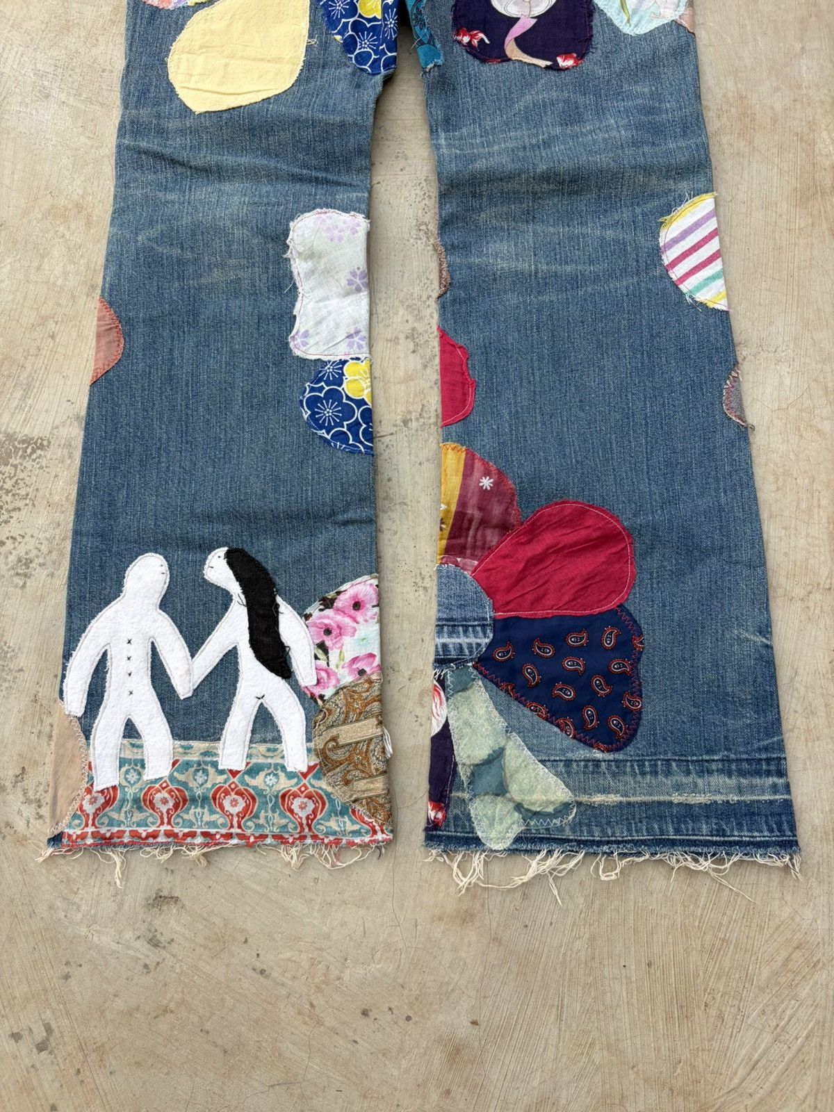 Kapital Archive 00s Kapital Kiro Hirata Patchwork Boro Flared Denim Size US 32 / EU 48 - 11 Thumbnail