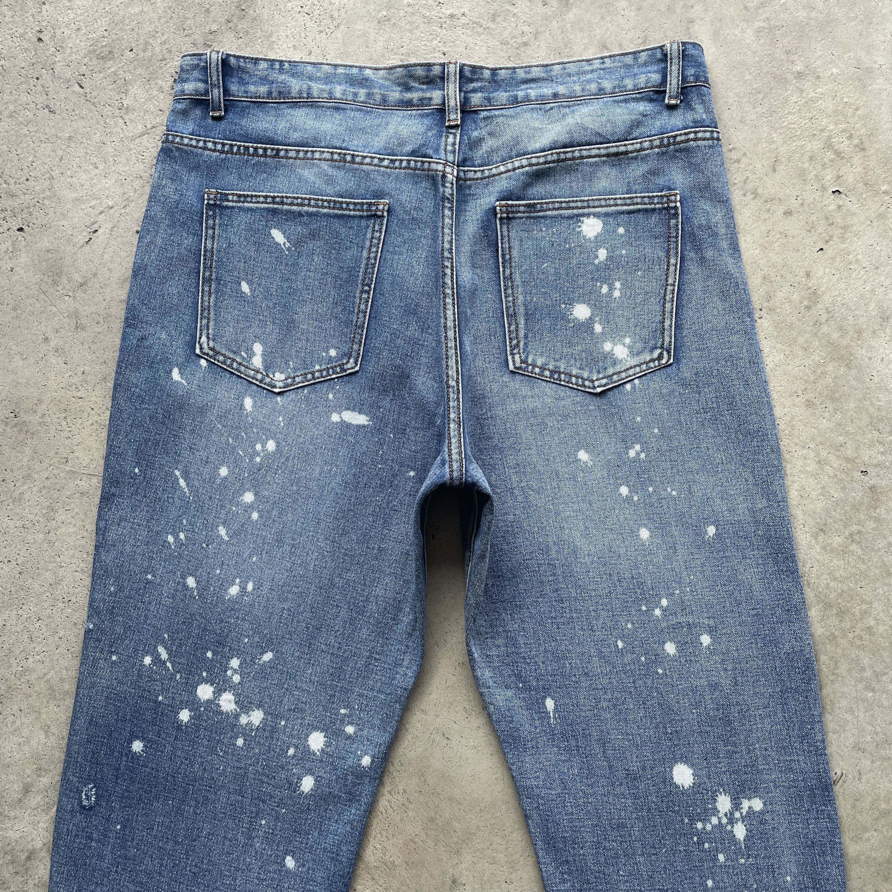 Japanese Brand × Shein Vintage Shein Japan Distressed Splash Painters Jeans Pants Size US 38 / EU 54 - 11 Thumbnail