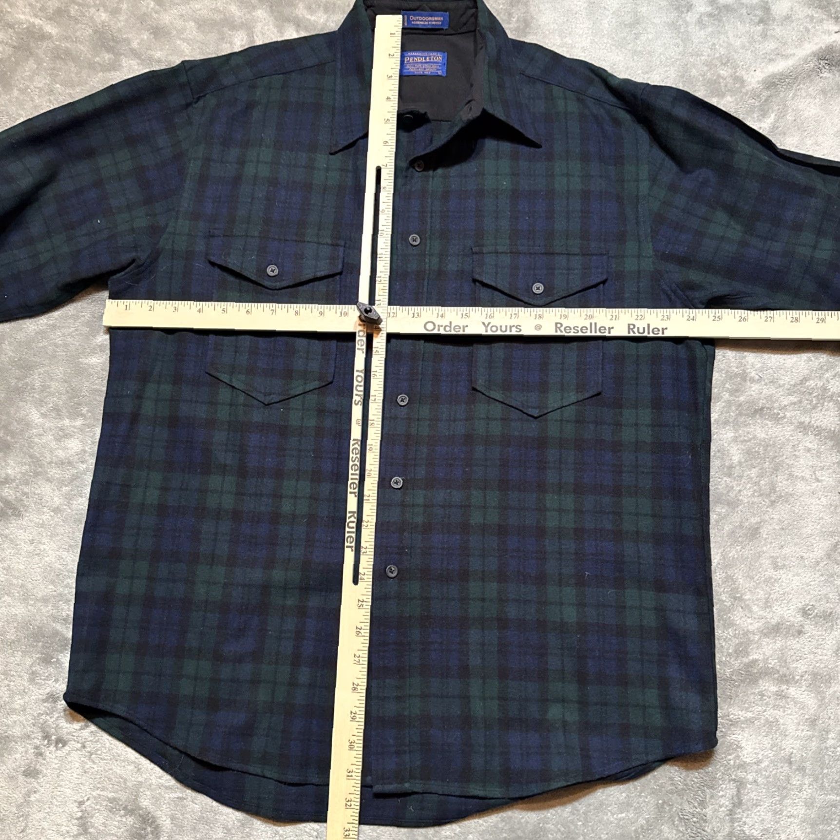 Pendleton VINTAGE Pendleton Wool Flannel Outdoorsman Shirt Mens L Green Plaid Tartan Size US L / EU 52-54 / 3 - 4 Thumbnail