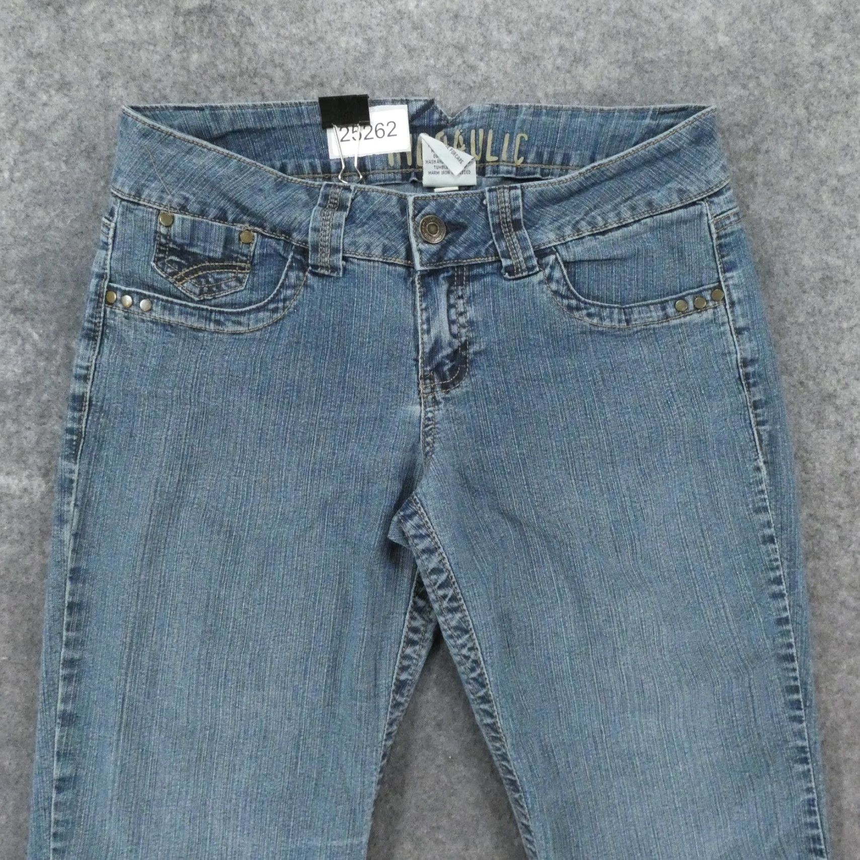 Vintage HYDRAULIC Jeans Womens 6 Bootcut Stretch Low Rise Med Wash Blue Size 28" / US 6 / IT 42 - 2 Thumbnail