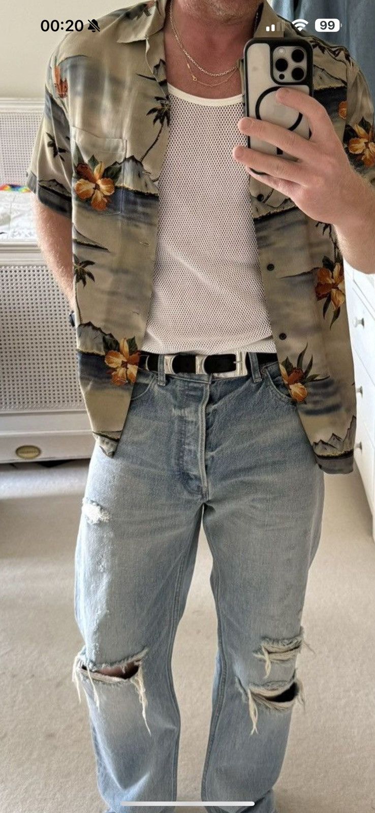 Celine Celine hawaiian shirt Sz38 Size US S / EU 44-46 / 1 - 8 Thumbnail