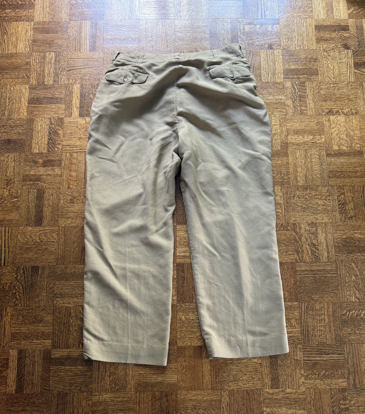 Vintage Vintage 50s Military Tropical Officer Khaki Trousers Size US 36 / EU 52 - 2 Thumbnail