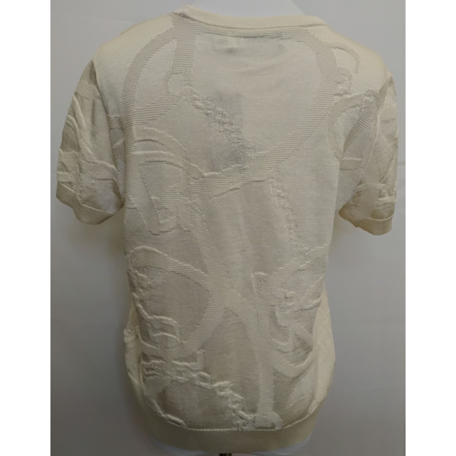 Ralph Lauren Ralph Lauren Women's Short Sleeve Sweater L Cream NWT Size XL / US 12-14 / IT 48-50 - 3 Thumbnail