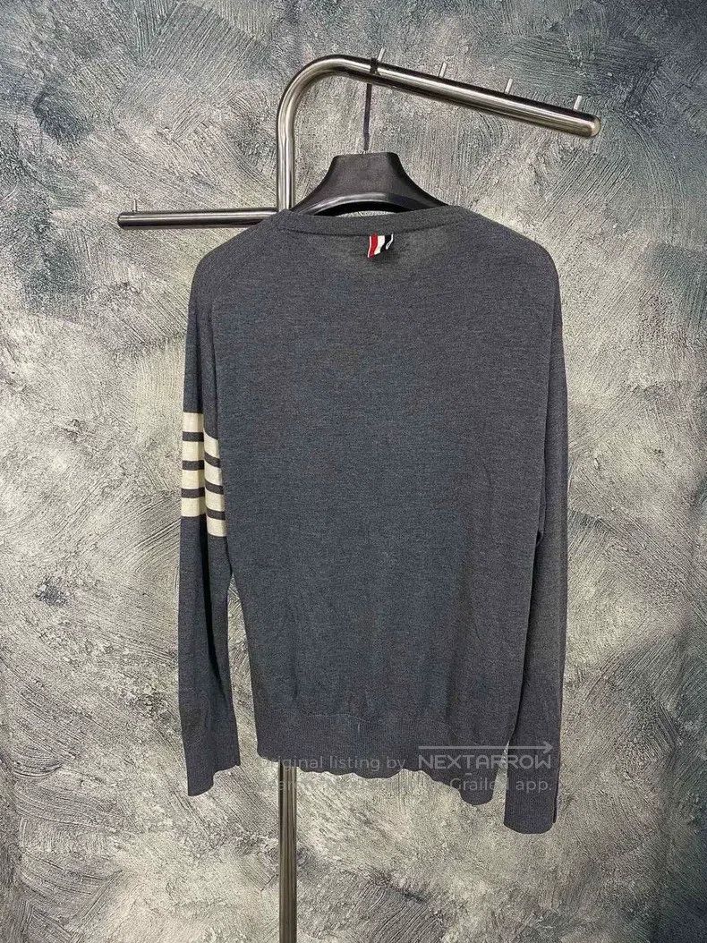 Thom Browne Thom Browne Gray round neck long sleeve hoodie Size US L / EU 52-54 / 3 - 6 Thumbnail