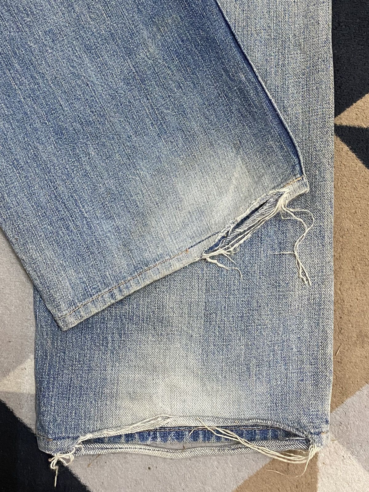 Levi's Vintage Levis 502 Mud Wash Distressed Loose Jeans Size US 31 - 13 Thumbnail
