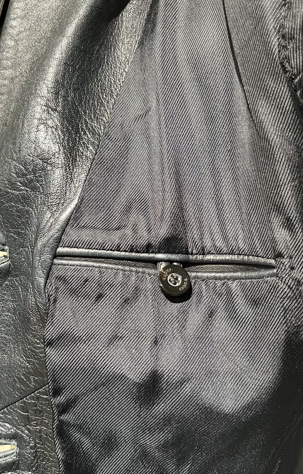 Gucci 1998 Tom Ford Leather Blazer Size M / US 6-8 / IT 42-44 - 12 Thumbnail