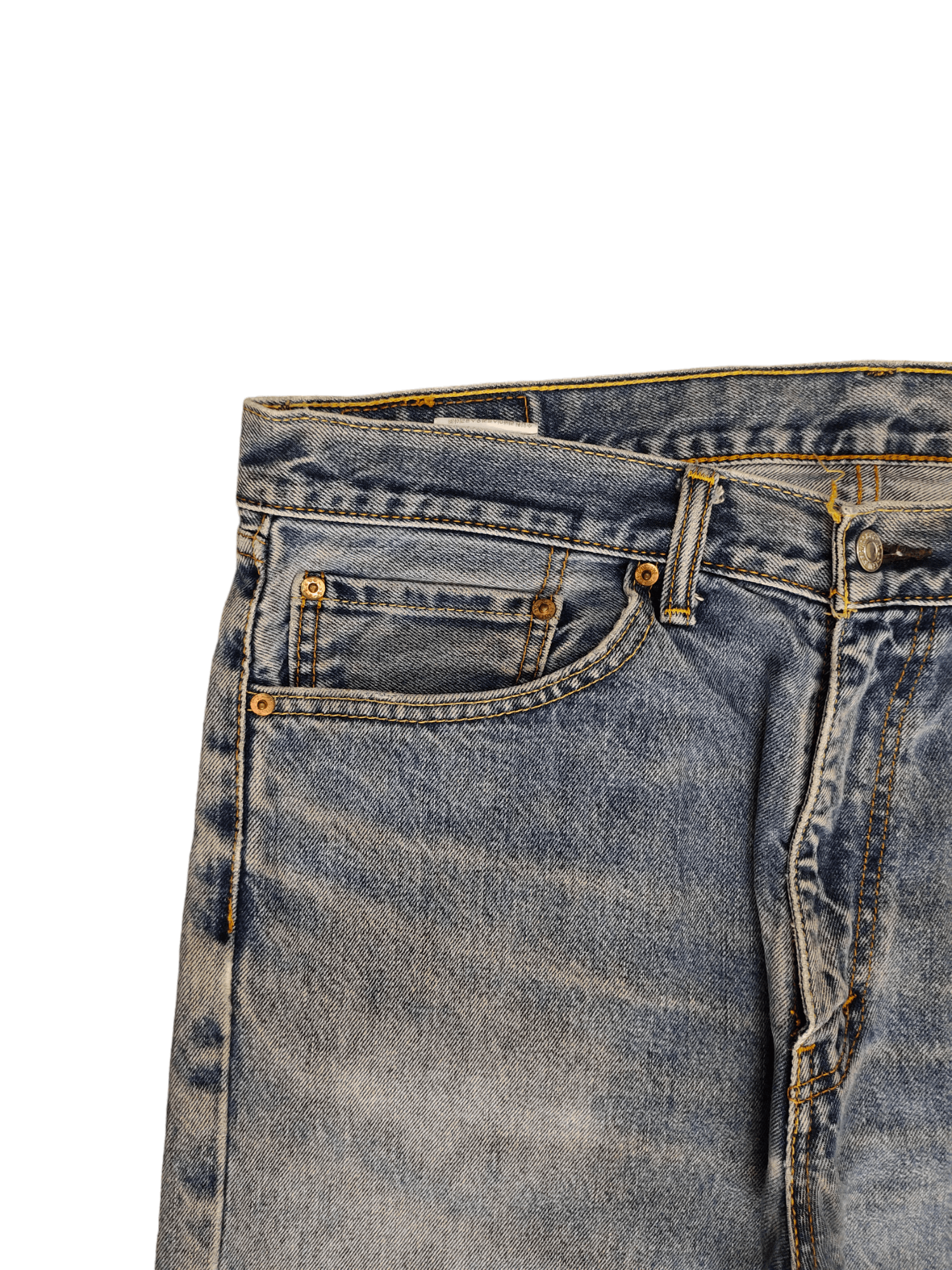 Levi's Vintage Y2k Levis 505 Distress Faded Sand Wash Denim Jeans Size US 36 / EU 52 - 3 Thumbnail