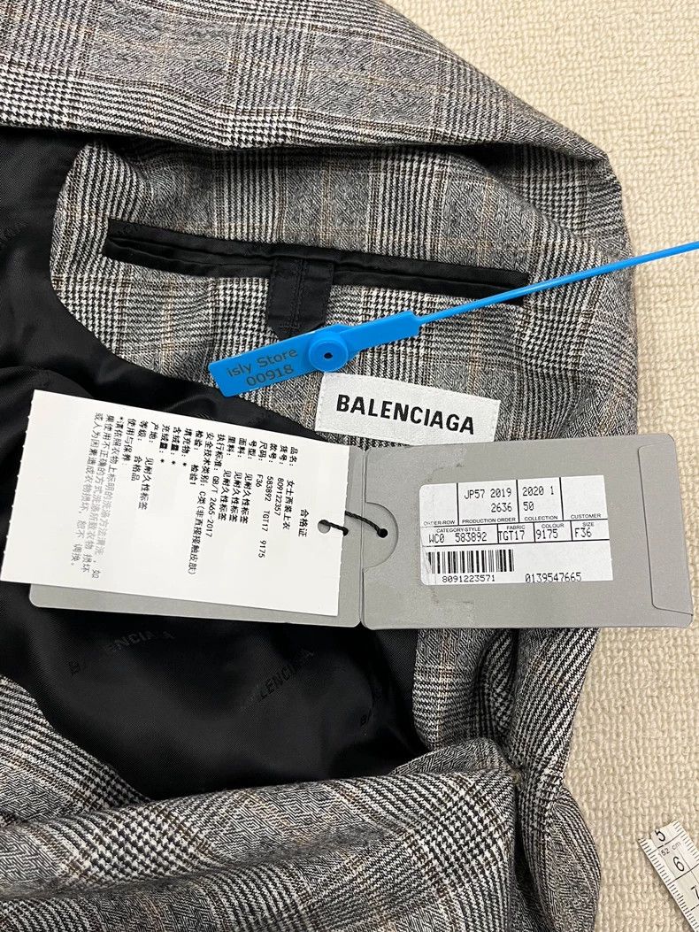 Balenciaga Balenciaga size 36 Plaid single-breasted blazer Size S / US 4 / IT 40 - 4 Thumbnail