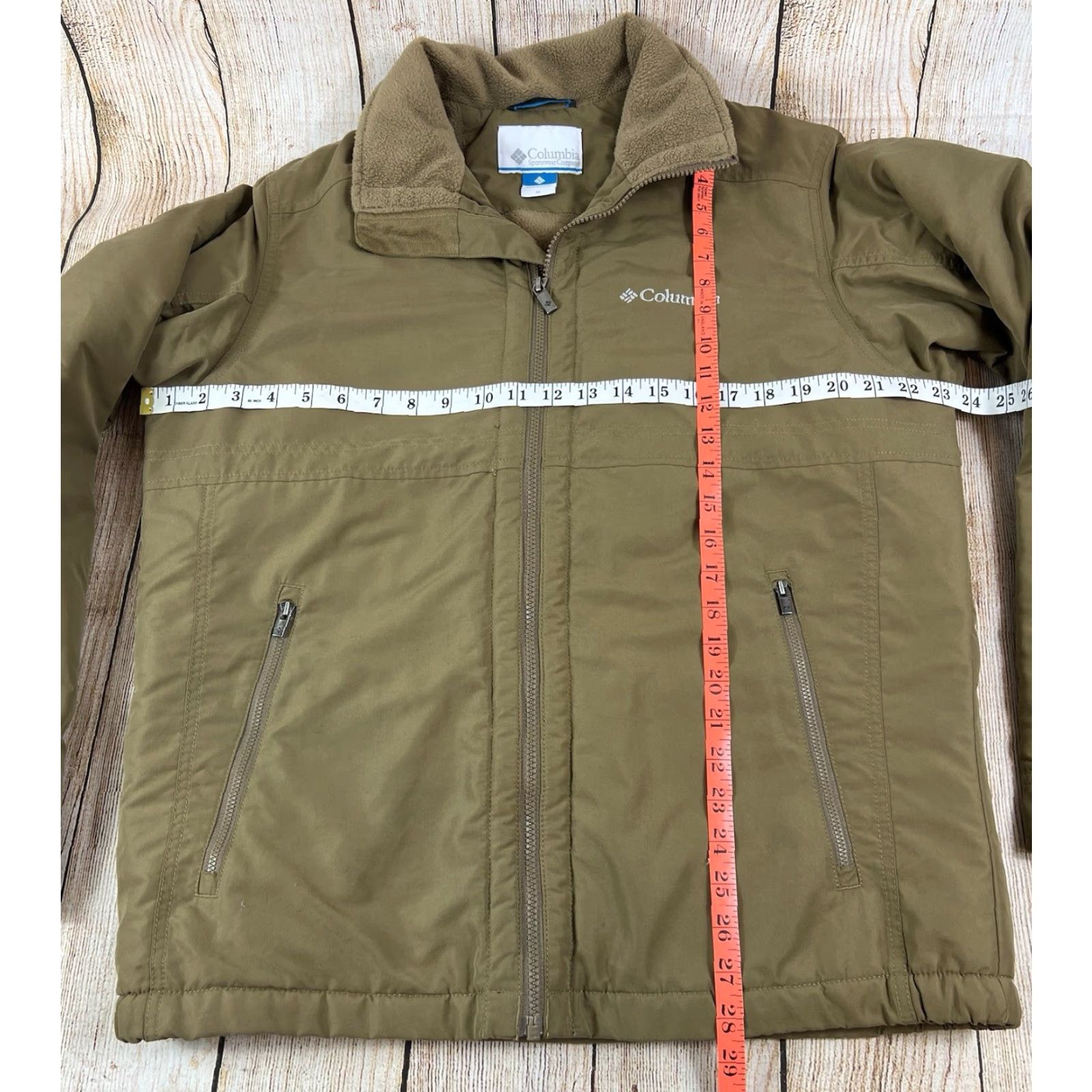 Vintage Columbia Jacket Mens Tan Lined Full Zip Size Medium Brown Polyester Stained - Pre owned Size US M / EU 48-50 / 2 - 4 Thumbnail