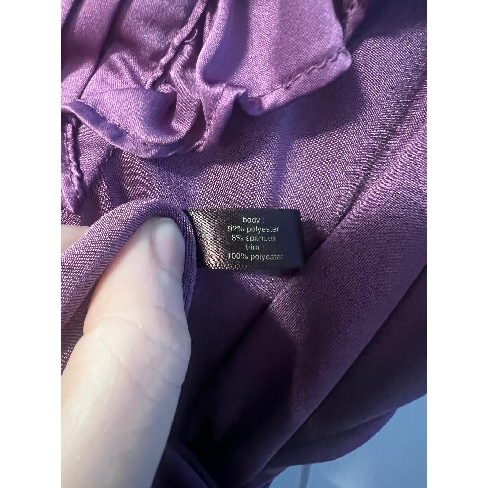 Other The Limited Blouse Women XS Purple Excellent Ruffle Satin Size XS / US 0-2 / IT 36-38 - 5 Thumbnail