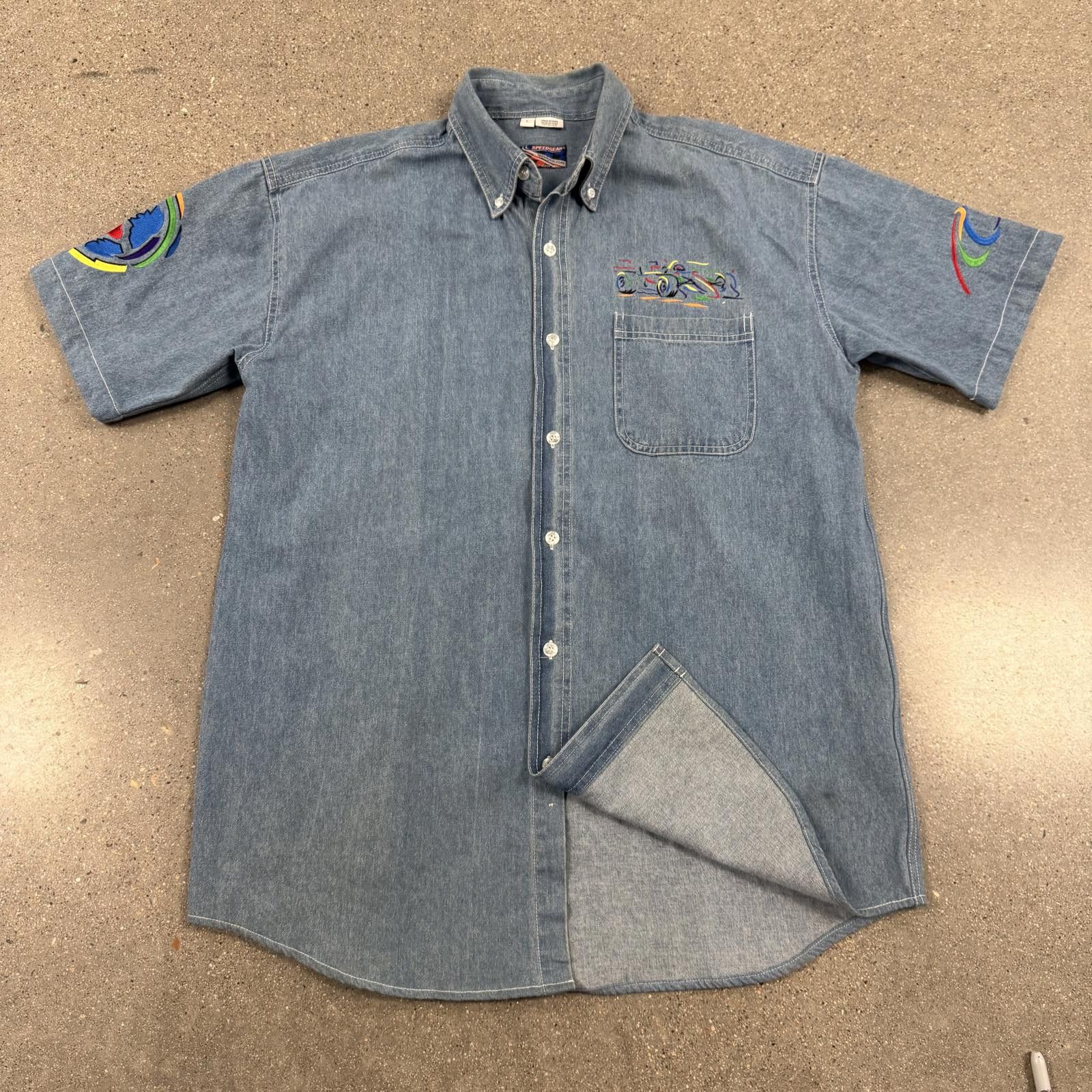 Formula 1 F1 Speedgear Authentic Racewear Embroidered Denim Shirt - L Size US L / EU 52-54 / 3 - 2 Thumbnail
