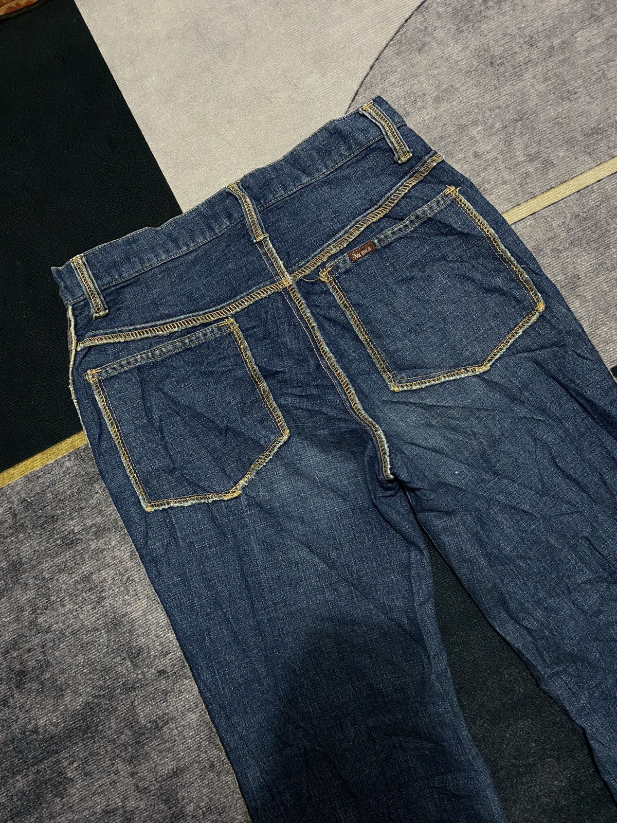 Vintage ADDENDA SUPER FLARE BOOT CUT DENIM PANTS Size 24" / US 00 / IT 34 - 4 Thumbnail