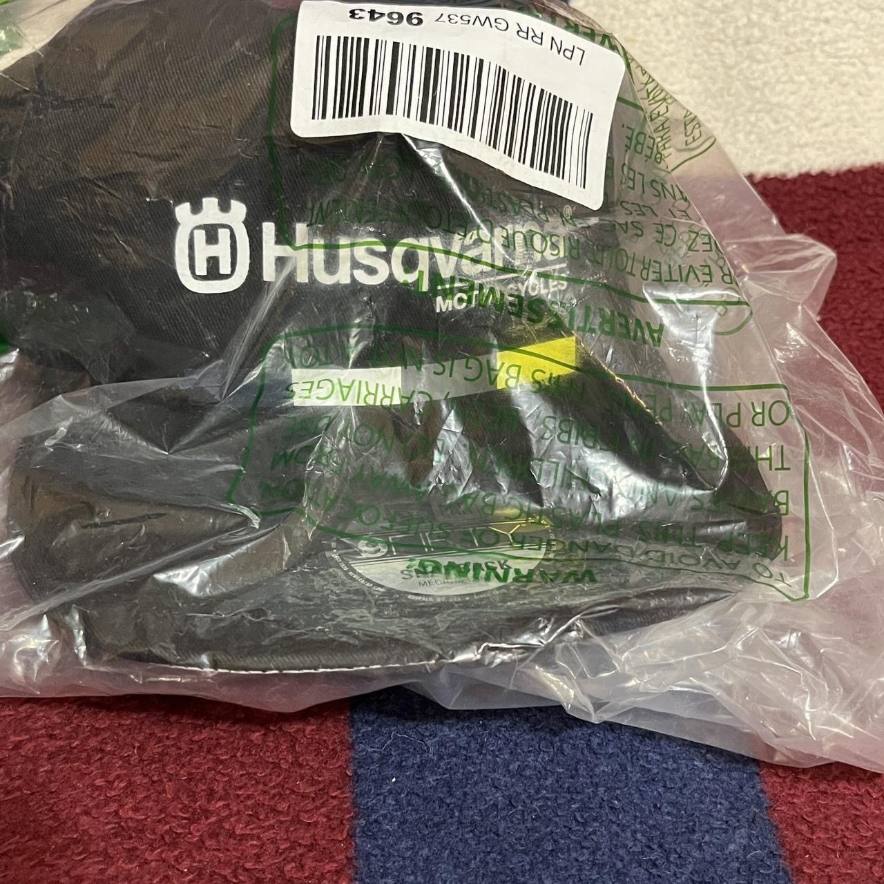 New Era NWT Husqvarna New Era black striped flat cap SnapBack hat Size ONE SIZE - 2 Thumbnail
