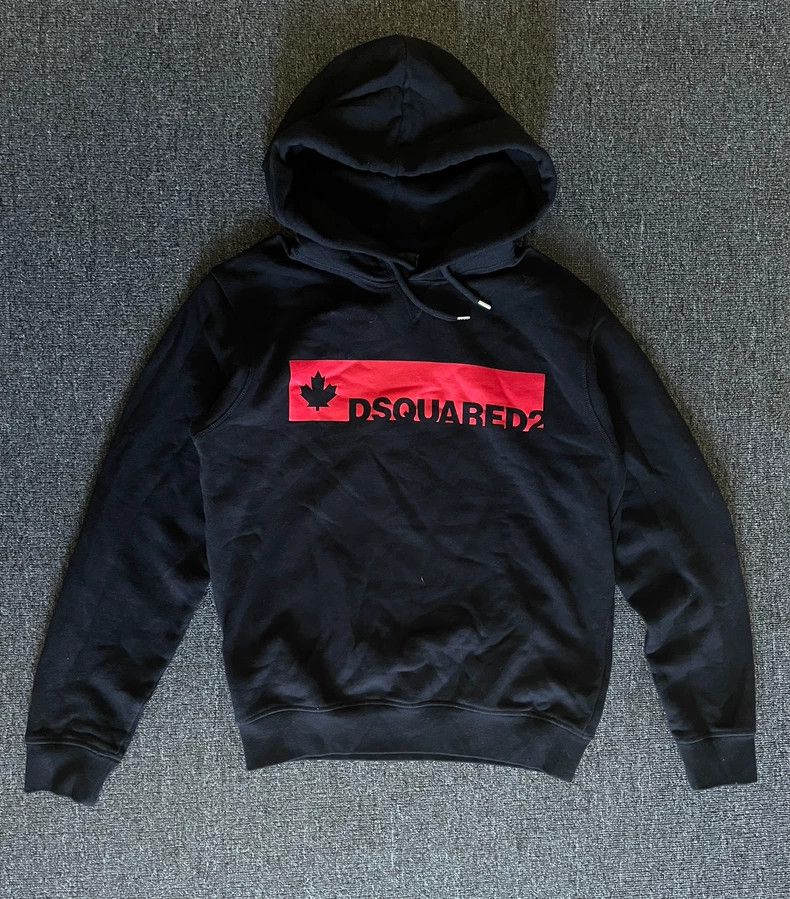 Dsquared2 Black Logo Hoodie Sweatshirt-yf