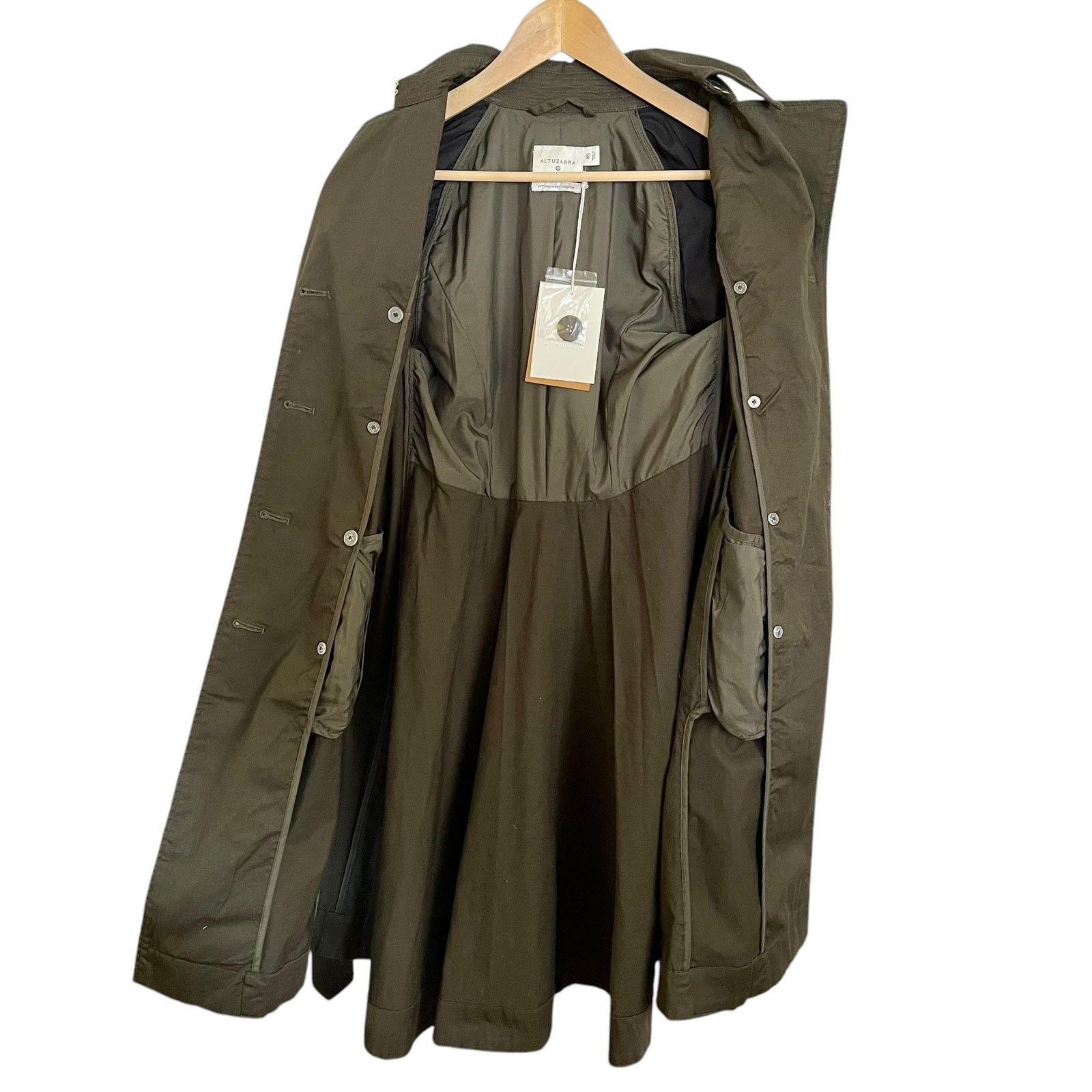 Altuzarra × Target Basics NWT Altuzarra x Target Olive Green Cotton Twill Trench Coat Size XS / US 0-2 / IT 36-38 - 6 Thumbnail