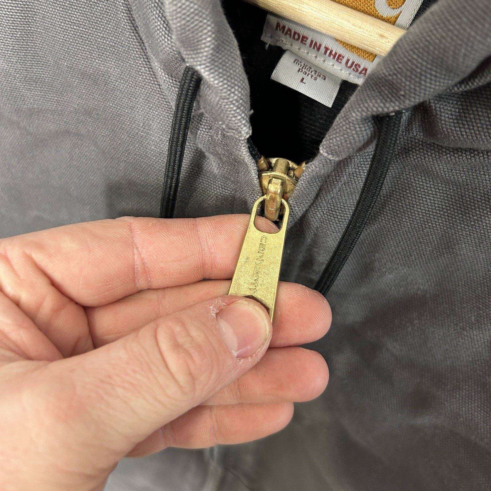 Carhartt Carhartt Quilted Hooded Active Jacket “Gravel/Grey” J140-GVL Size US L / EU 52-54 / 3 - 14 Thumbnail