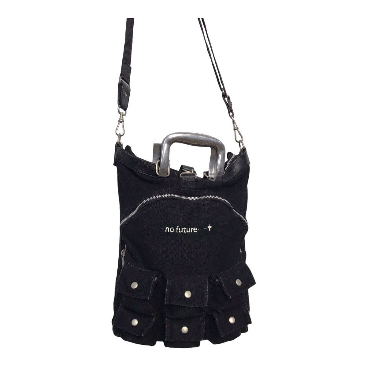 Hysteric Glamour × If Six Was Nine × Le Grande Bleu (L.G.B.) No Future Multi Pocket Canvas Sling Bag Size ONE SIZE - 8 Thumbnail