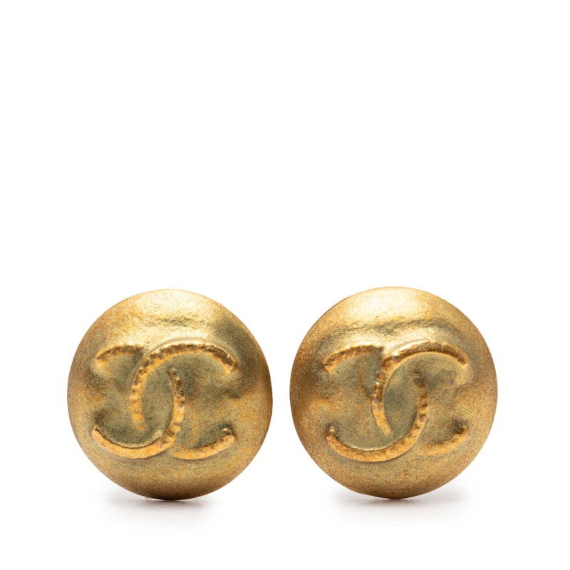 Chanel CHANEL Coco Mark Earrings, Gold Plated, Women's Size ONE SIZE - 1 Thumbnail