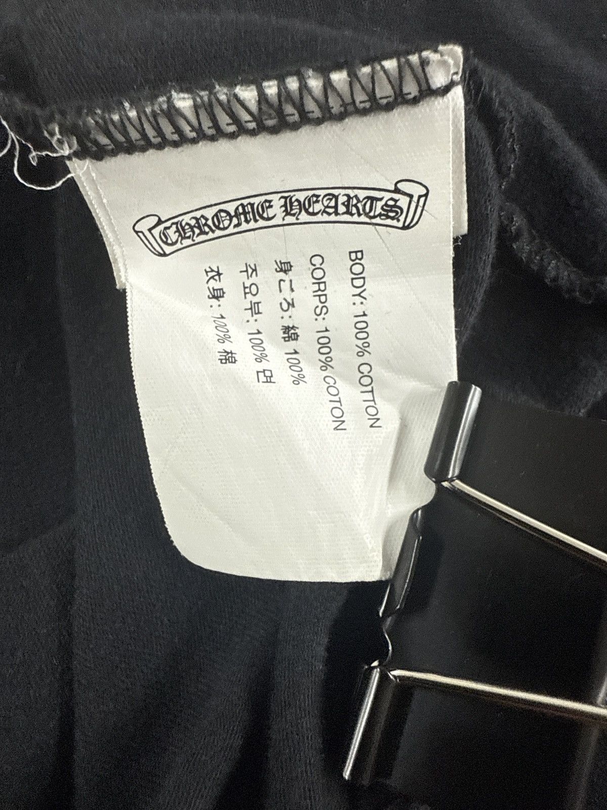 Chrome Hearts CHROME HEARTS POCKET CREW LONG SLEEVE T SHIRT BLACK BLUE Size US S / EU 44-46 / 1 - 9 Thumbnail
