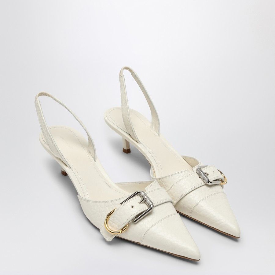 Givenchy o1d2blof0824 Leather Decllete in Ivoy White Size US 8 / IT 38 - 2 Thumbnail