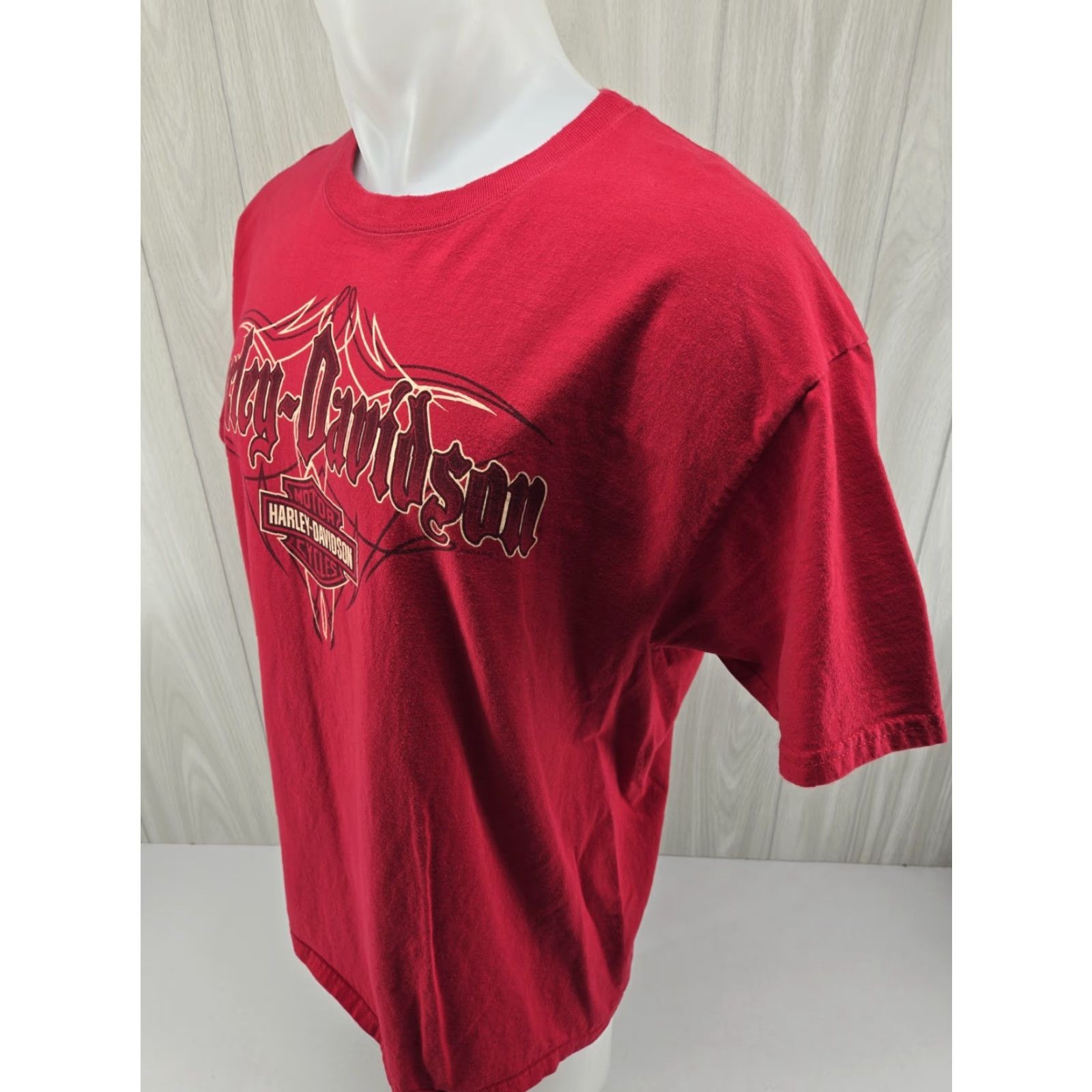 Harley Davidson VINTAGE Harley-Davidson Shirt XL Men Red Double-Sided Graphic Print Heart of Dixie Pelham AL 90s 00s Size US XL / EU 56 / 4 - 6 Thumbnail