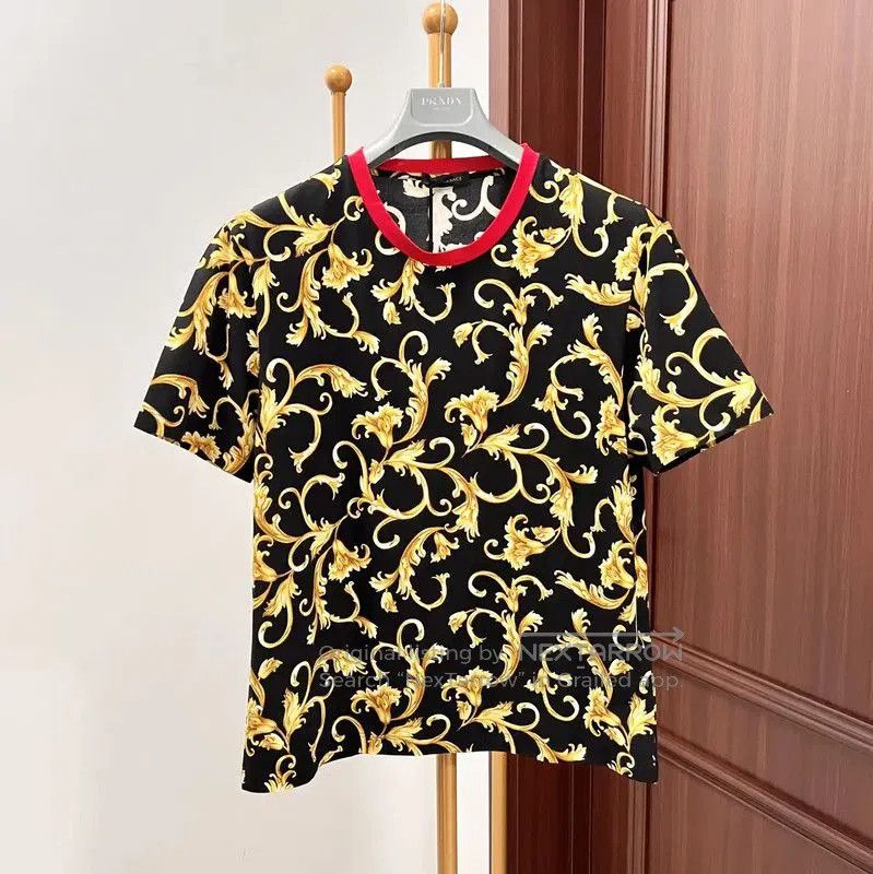 Versace Versace Multicolor Cotton T-Shirt for Men . Size US L / EU 52-54 / 3 - 1 Thumbnail