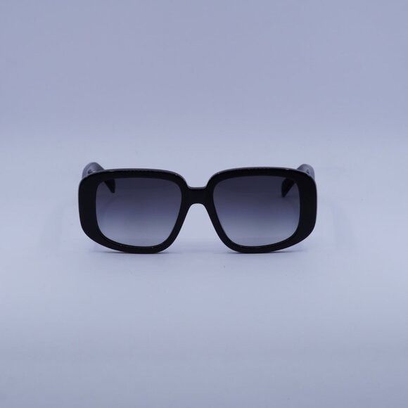 Celine Celine CL40299U 01B Sunglasses Shiny Black Square Frame Size ONE SIZE - 3 Thumbnail