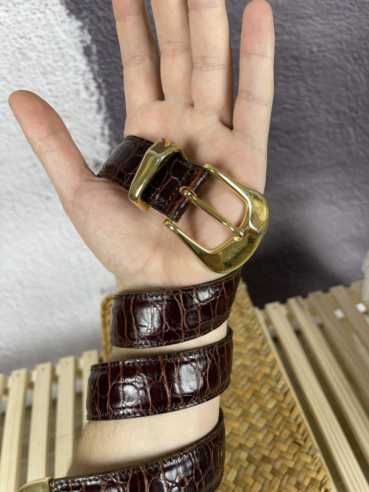 MCM MCM vintage crocodile leather women’s belt Size ONE SIZE - 2 Thumbnail