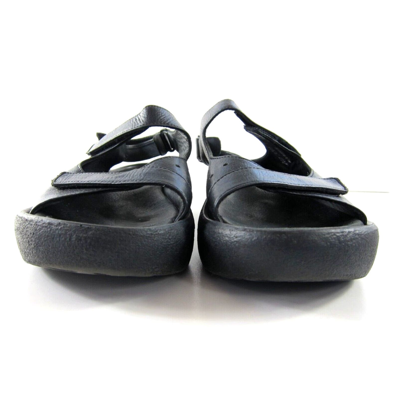 Vintage Wolky Jewel Sling Back 100% Leather Sandal Women Leather Slingback Comfort Walking Black 42/10.5 C Womens 90s Size US 11 / IT 41 - 4 Thumbnail
