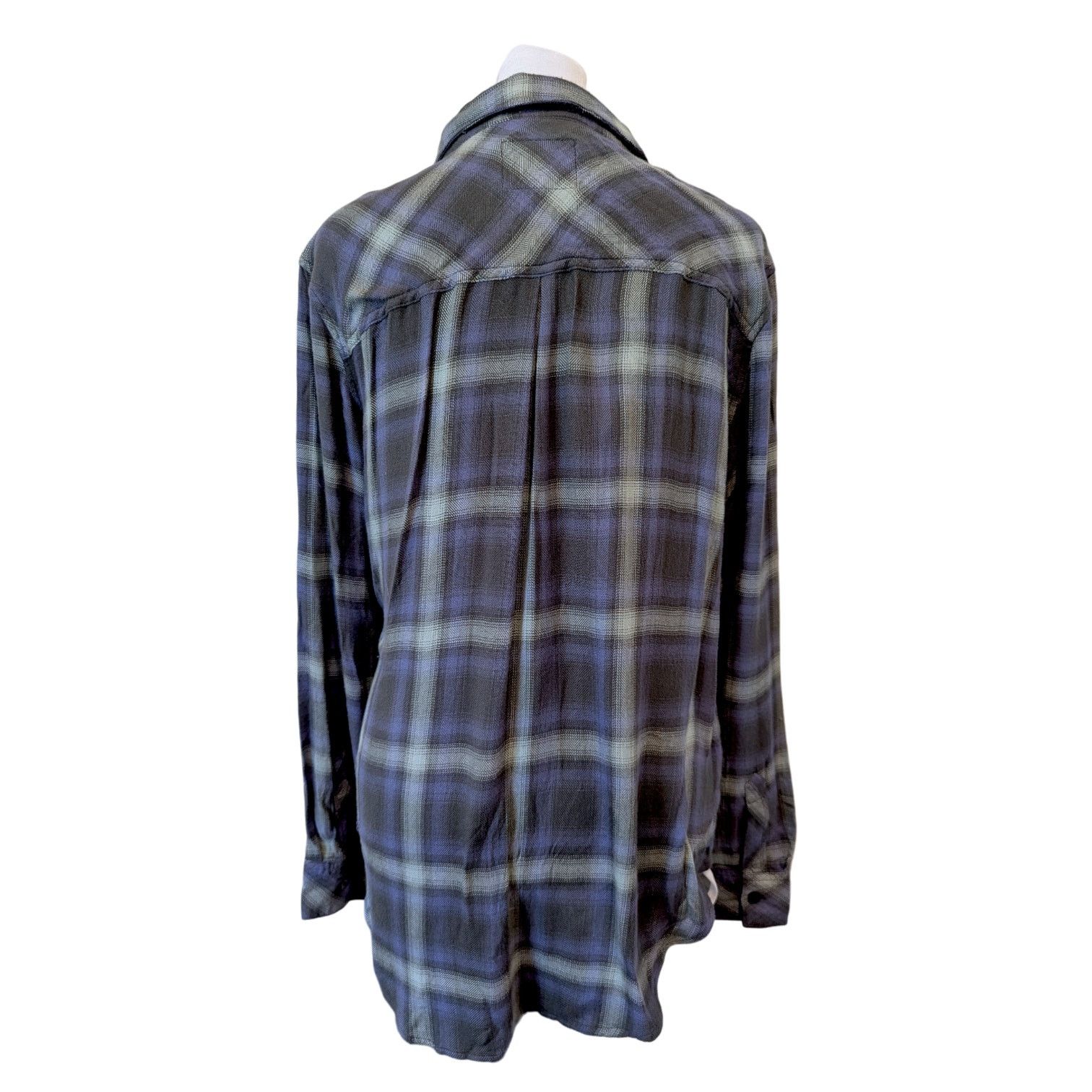Rails Rails Hunter Blue Mint Ash Plaid Coastal Western Button Down Size M / US 6-8 / IT 42-44 - 3 Thumbnail