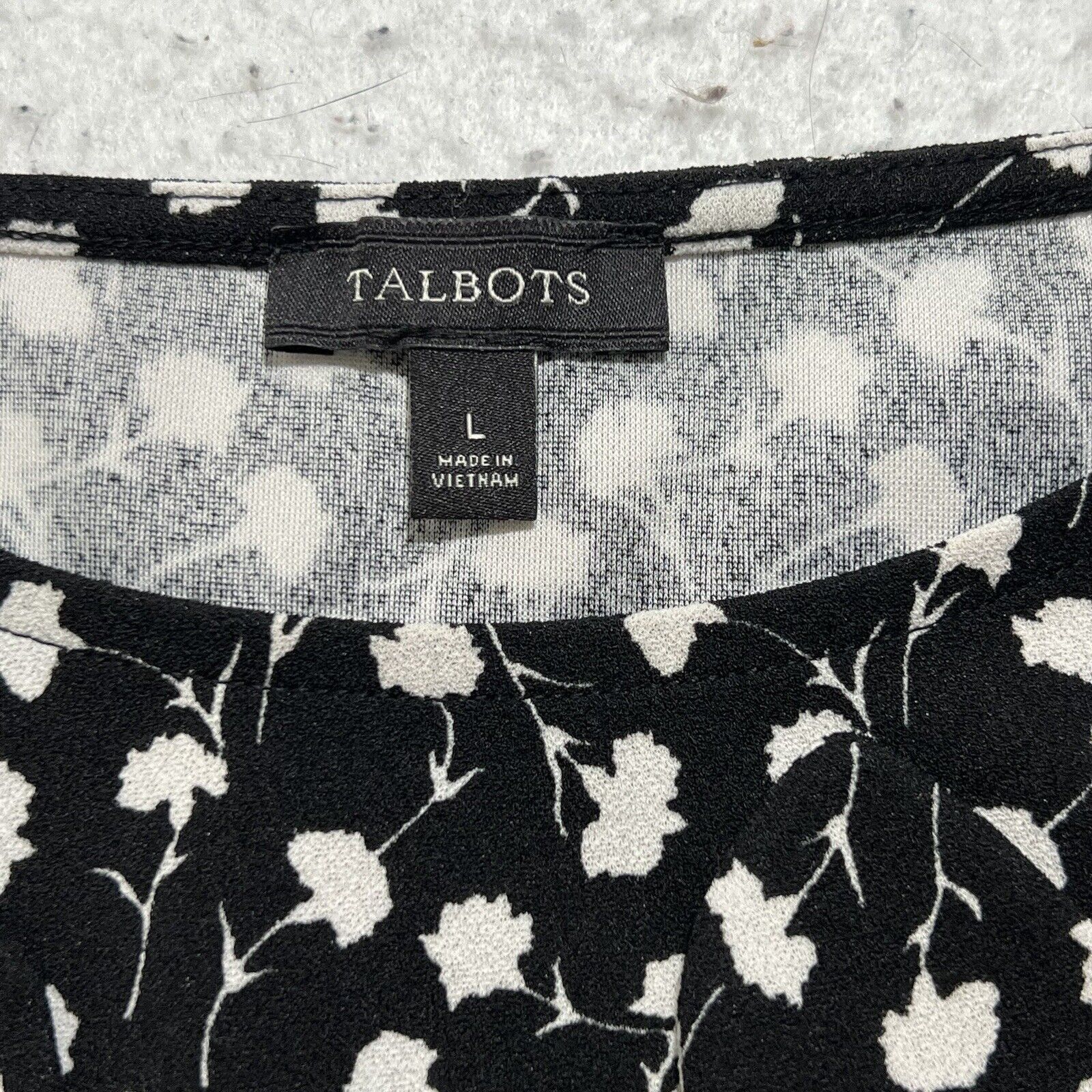 Other Talbots Large Lightweight Stretch Tie Front Floral Top Size L / US 10 / IT 46 - 3 Thumbnail