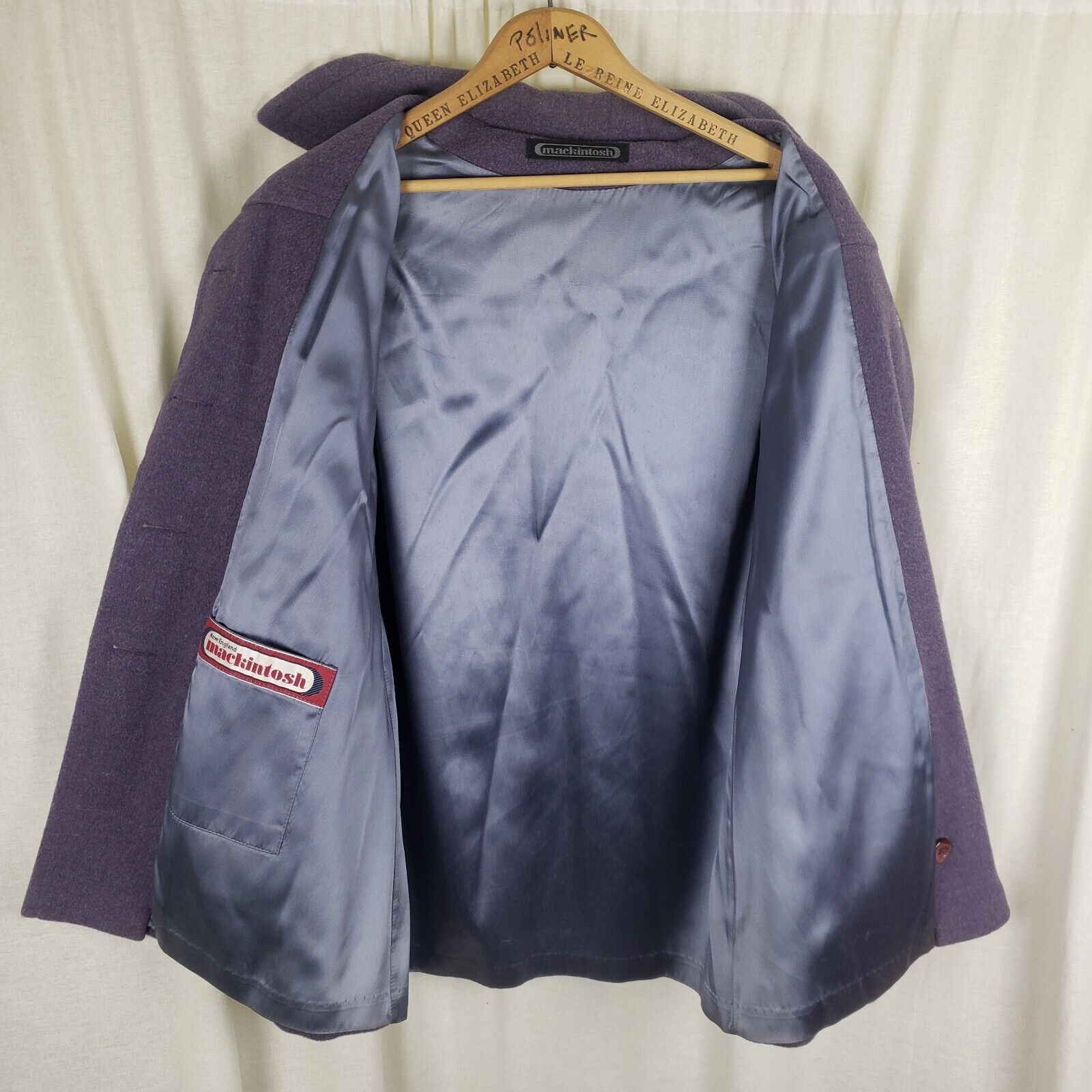 Mackintosh Vtg Mackintosh Lilac 90s Wool Peacoat Coat Jacket 10 USA Size M / US 6-8 / IT 42-44 - 5 Thumbnail