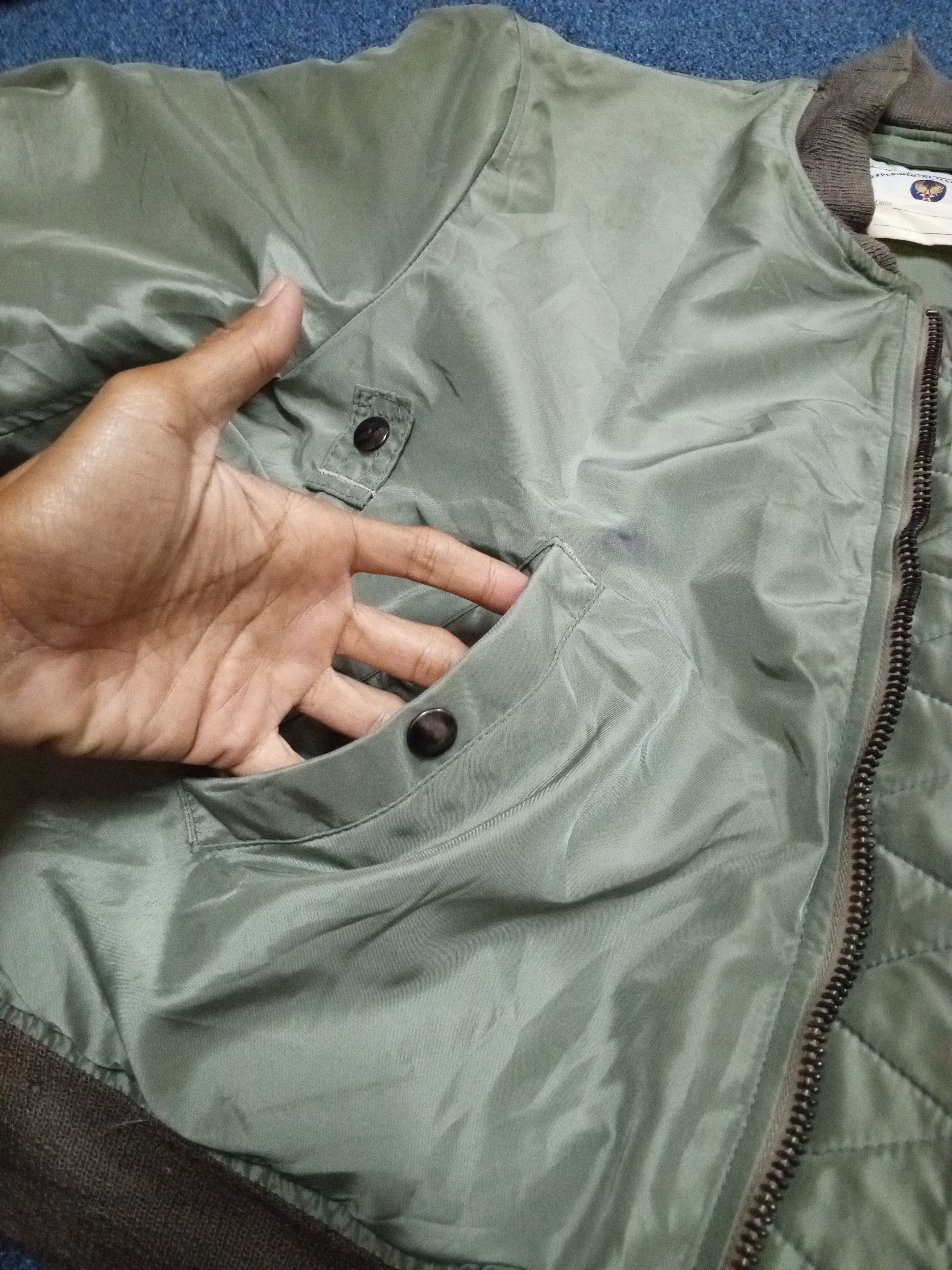 Vintage VINTAGE 90'S MA-1 BOMBER FLIGHT JACKET Size US XL / EU 56 / 4 - 12 Thumbnail