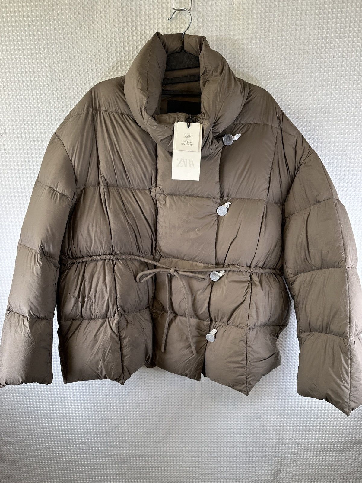 Zara ZARA BELTED SHORT PUFFER JACKET ZW COLLECTION Size L / US 10 / IT 46 - 5 Thumbnail