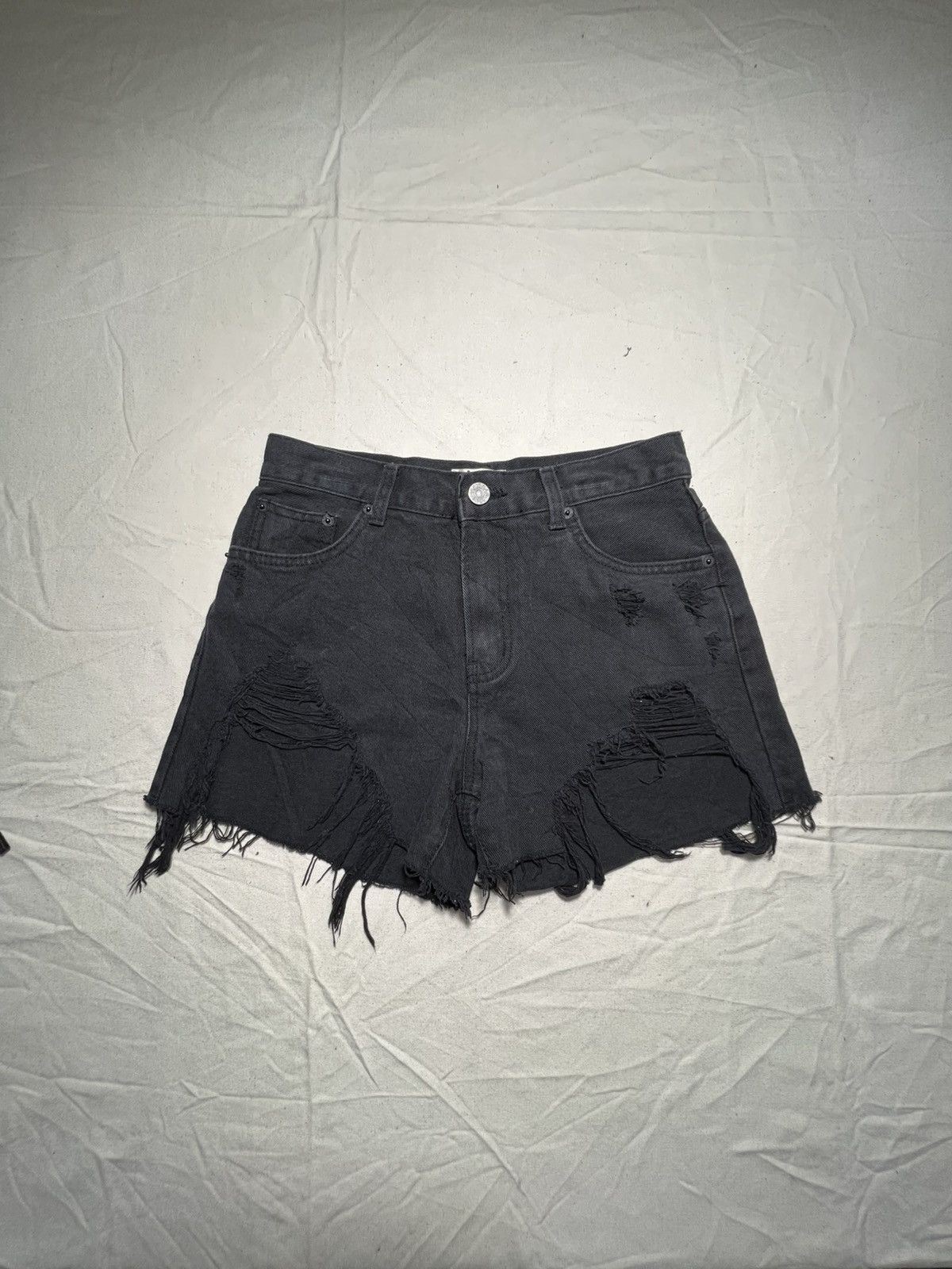 Acne Studios Acne Studios high-waisted distressed denim shorts Size 27" / US 4 / IT 40 - 1 Thumbnail