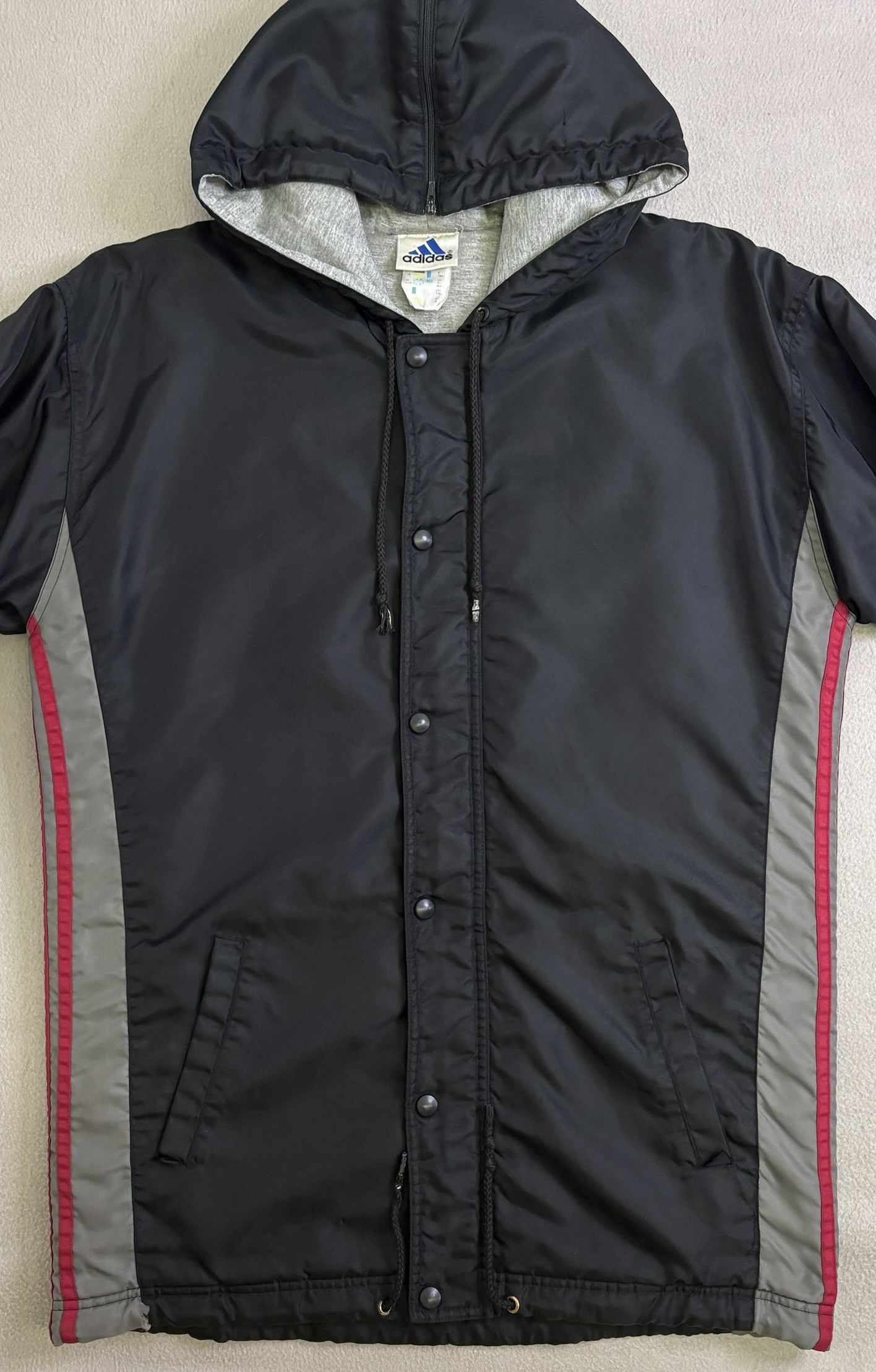 Adidas Adidas vintage 90s jacket zippered hood size XL Size US XL / EU 56 / 4 - 7 Thumbnail