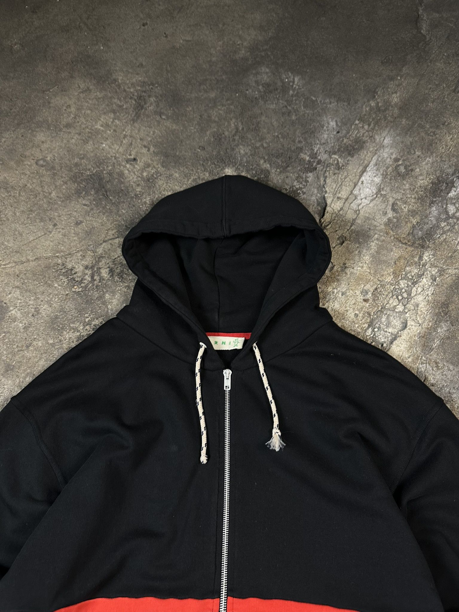 Marni SS19 Marni Dancing Bunny Zip Stripped Boxy Hoodie Size US M / EU 48-50 / 2 - 4 Thumbnail