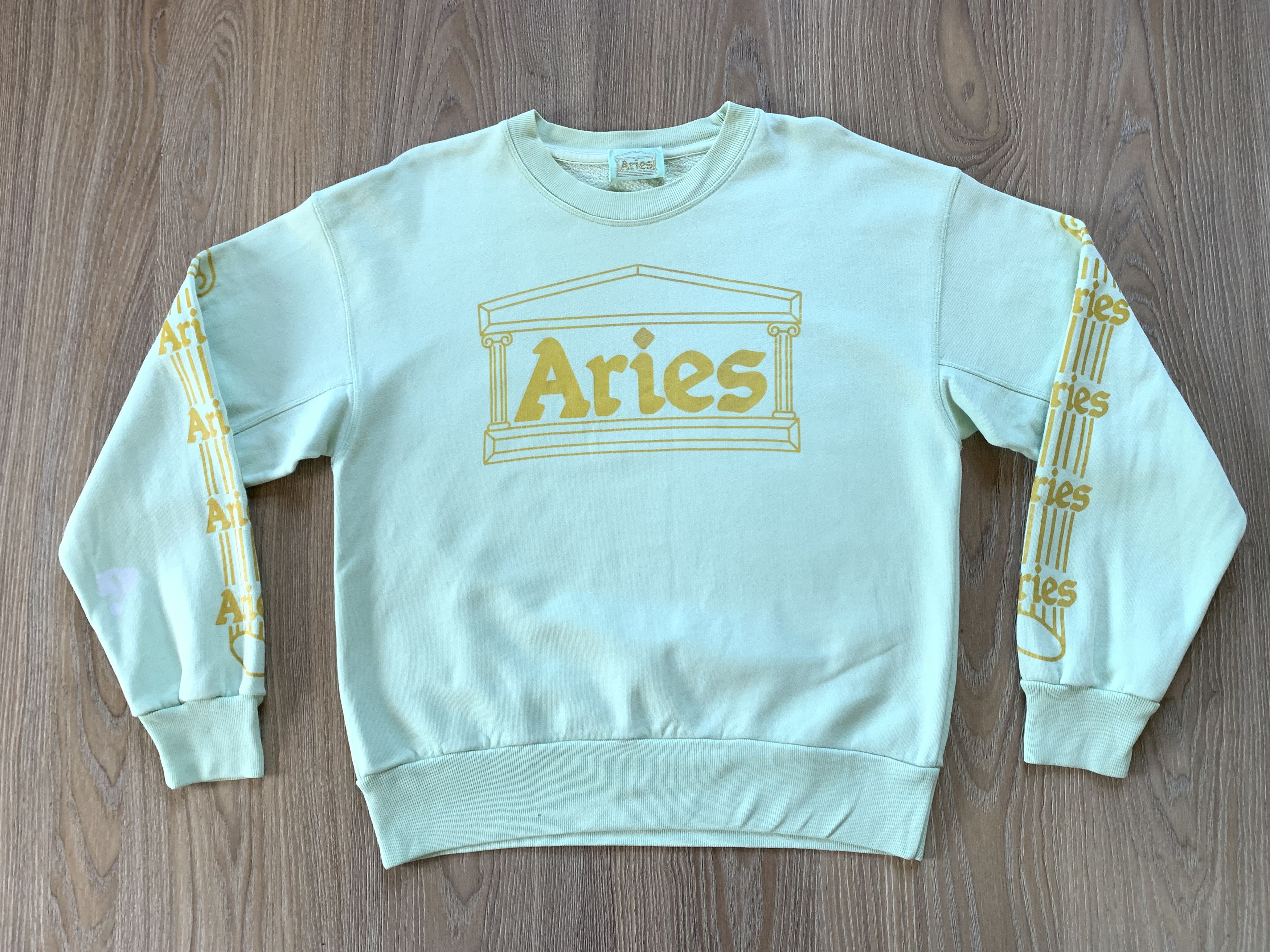 Aries Aries White Temple Logo Crewneck Sweatshirt Size S / US 4 / IT 40 - 2 Thumbnail