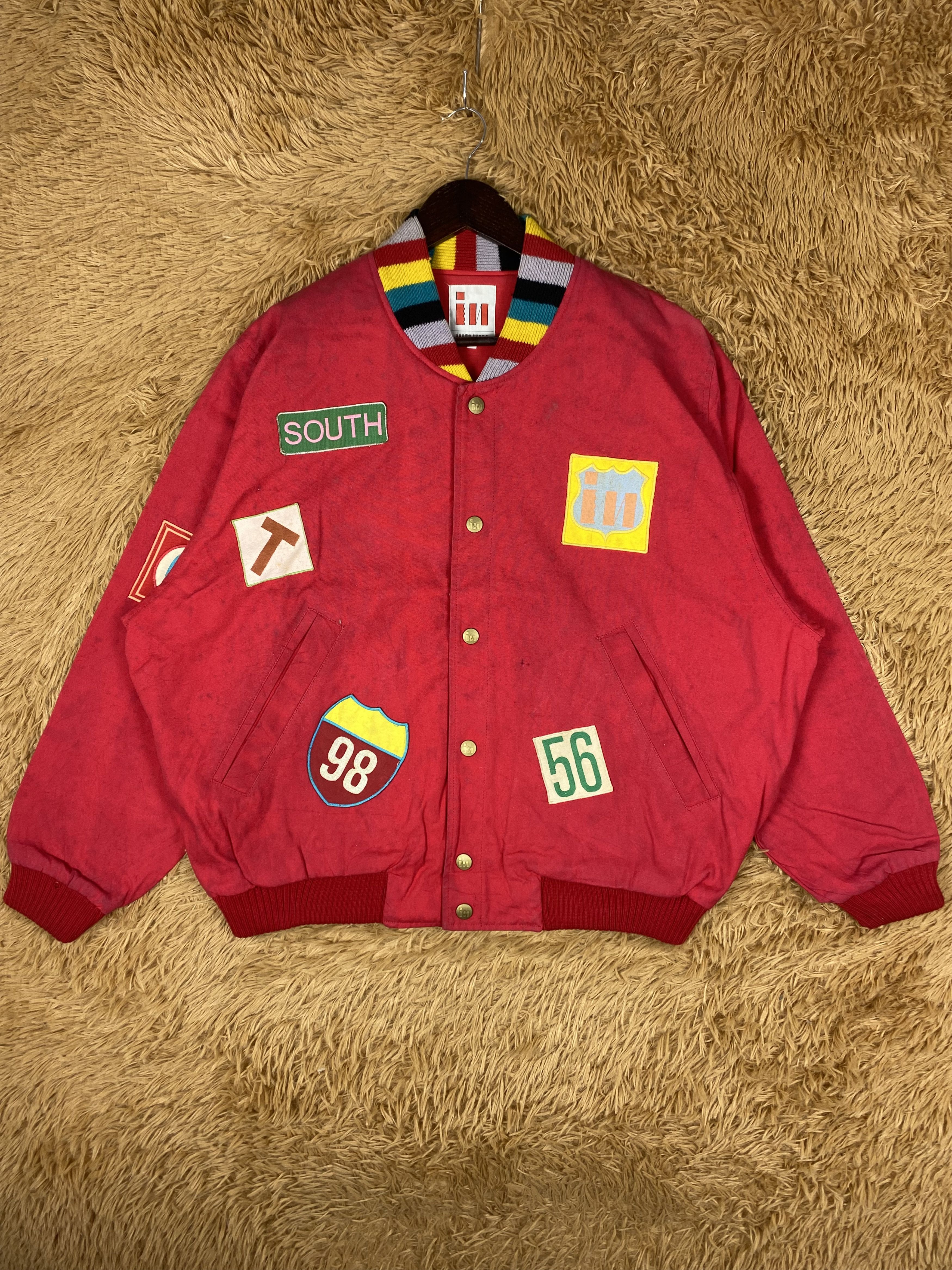 Japanese Brand Vintage I.N. Express Nobuo Ikeda Varsity Jacket DJ0971 Size US L / EU 52-54 / 3 - 1 Thumbnail