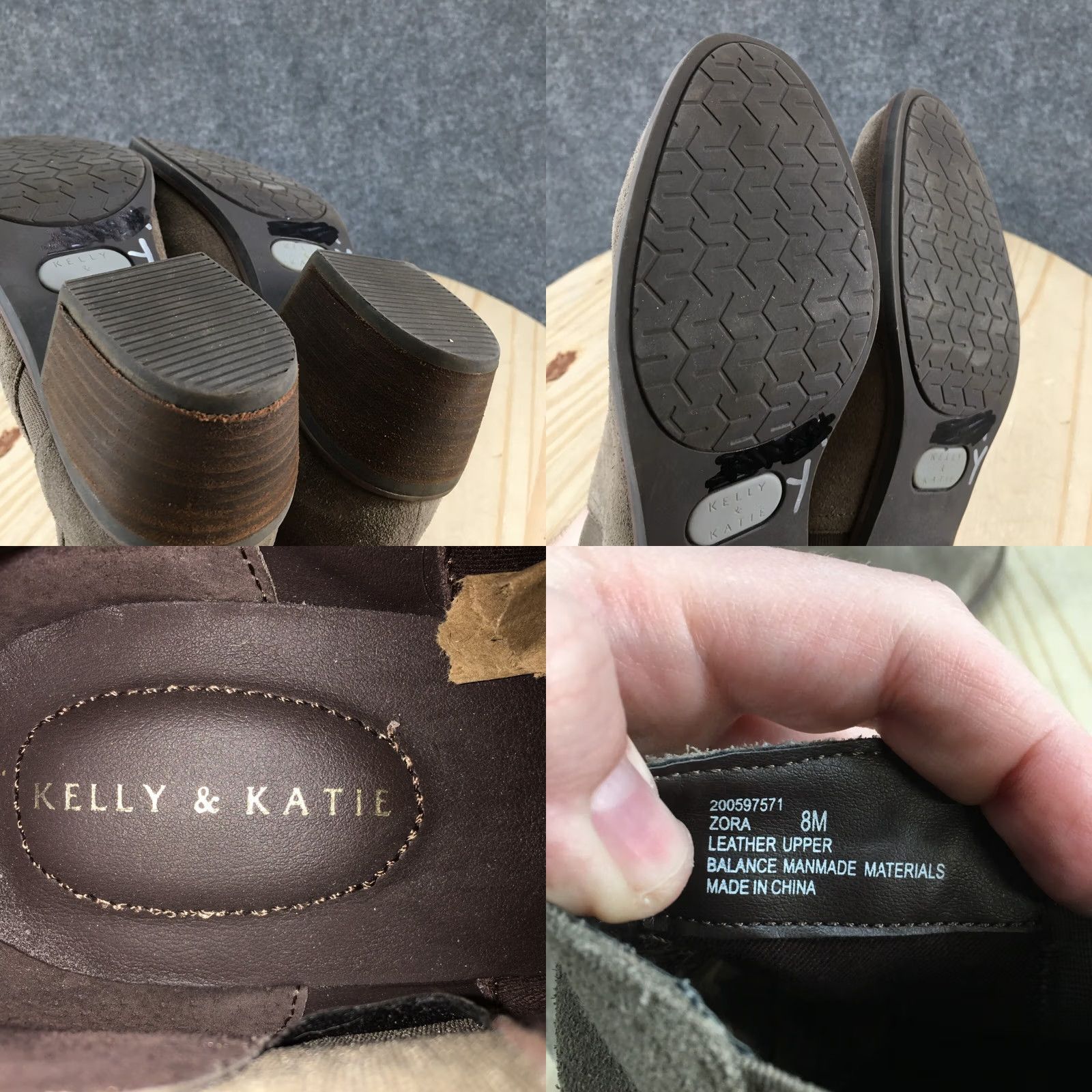 Vintage Kelly & Katie Boots Womens 8M Zora Chelsea Brown Pull On Ankle Block Casual Shoes Size M / US 6-8 / IT 42-44 - 9 Thumbnail