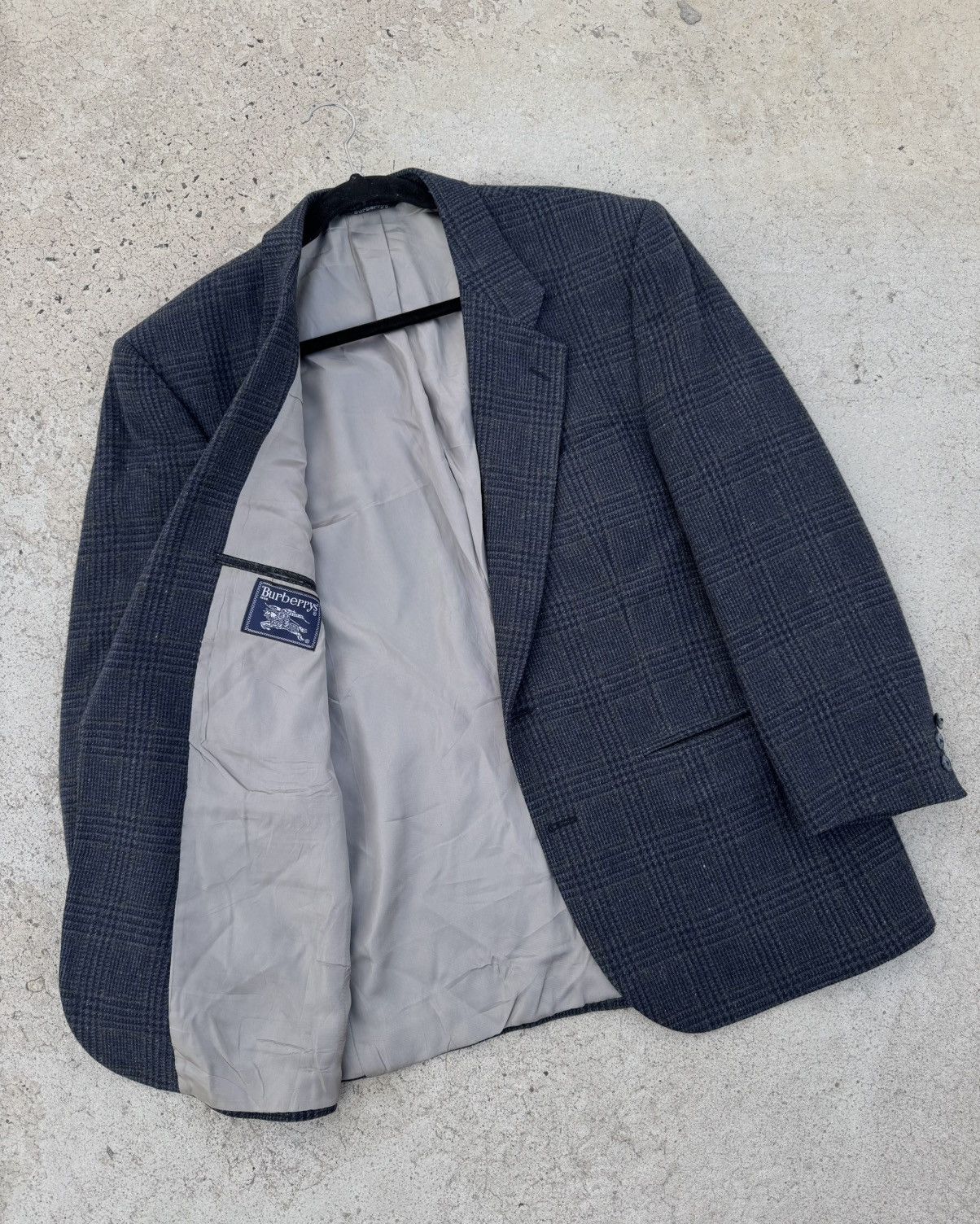 Burberry Burberrys Vintage Wool Blazer Prince of Wales Size 44R - 1 Thumbnail