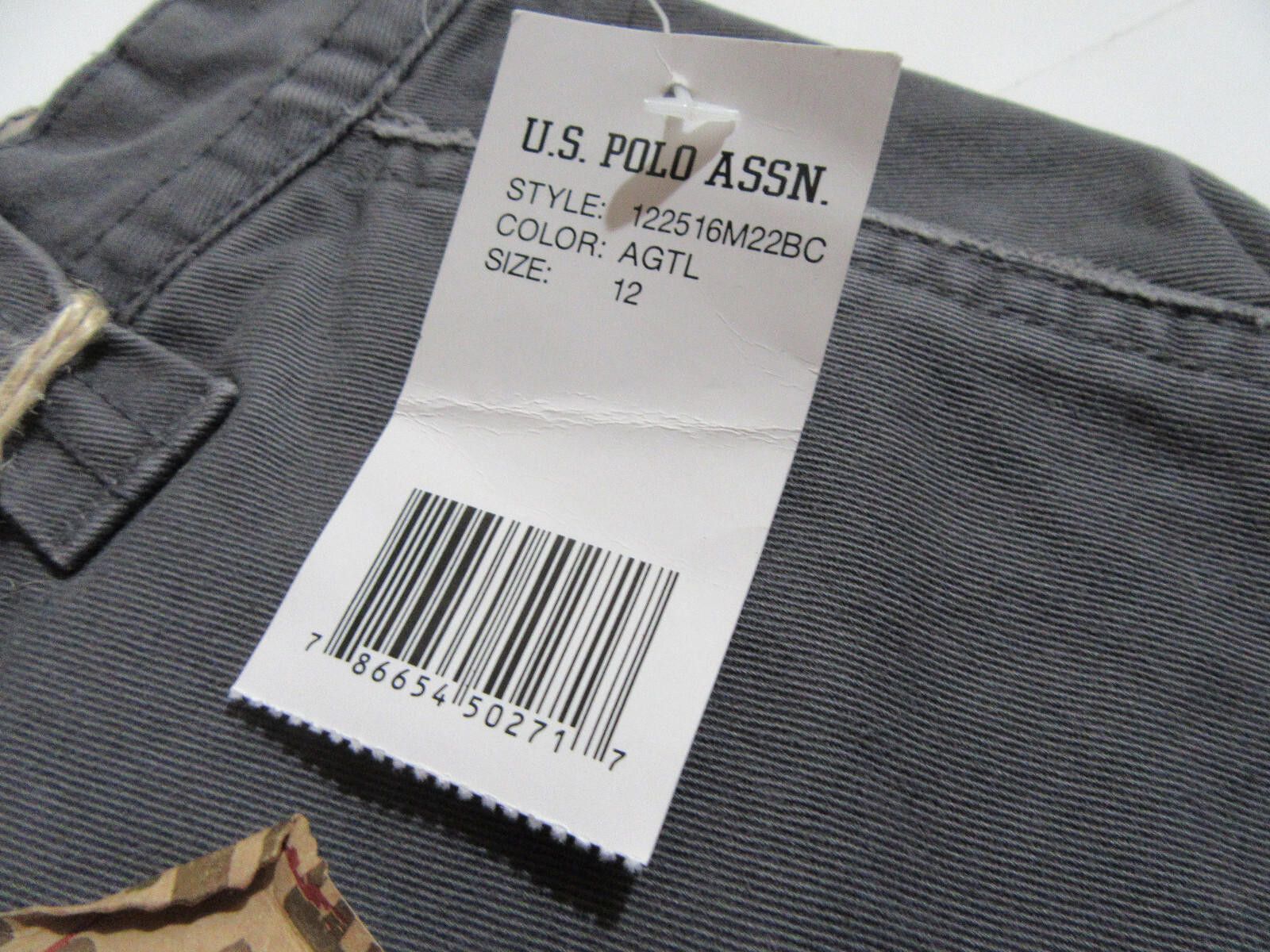 U.S. Polo Assn. US Polo Assn. Boys Cargo Shorts Grey SIze 12 NWT Size US 26 / EU 42 - 4 Thumbnail