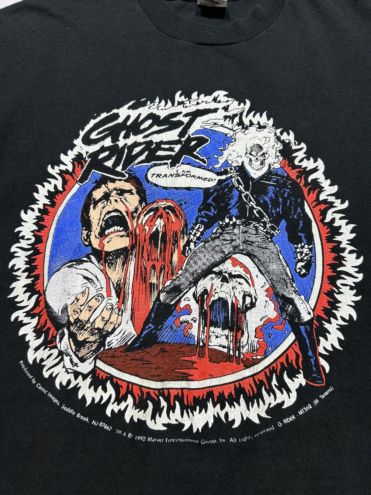 Marvel Comics RARE! 1992 Ghost Rider “I am Transformed” Marvel T-Shirt Size US L / EU 52-54 / 3 - 4 Thumbnail