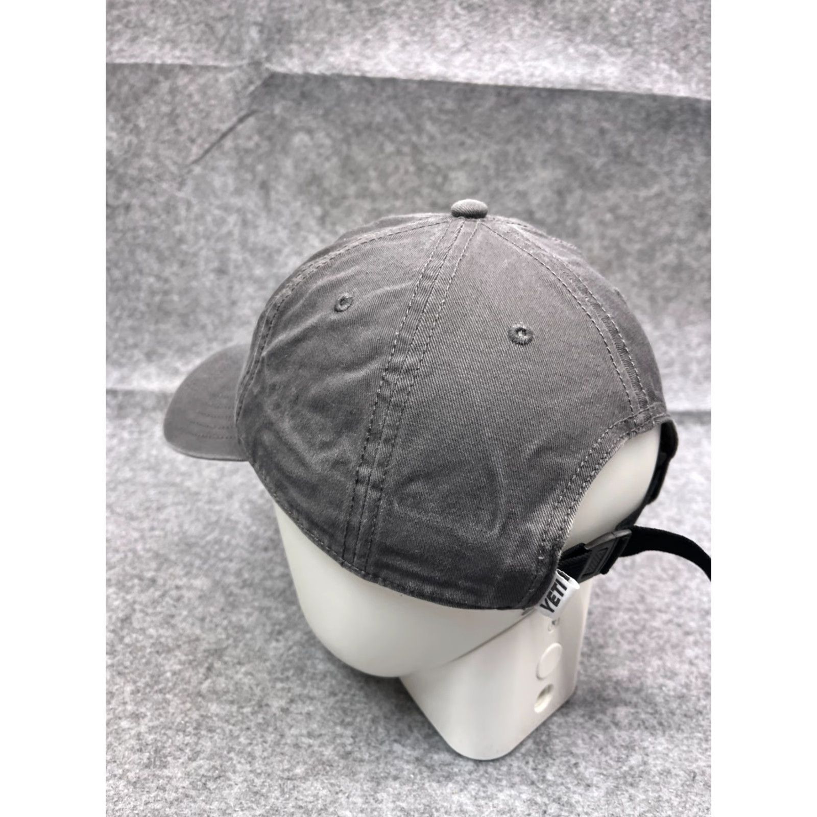 Yeti Yeti Baseball Cap Hat Cap Strap Back One Size Adult Gray 100% Cotton Twill Casual Baseball Hat Mens Size ONE SIZE - 5 Thumbnail